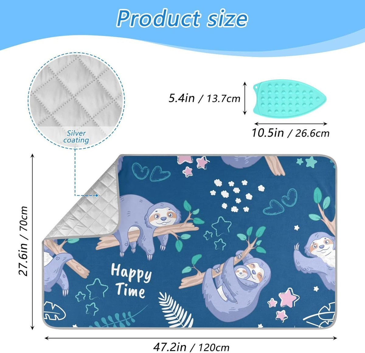 Ironing Mat Thickened Ironing Blanket Travel Portable Double-Side Using Ironing Pad Travel Isolate