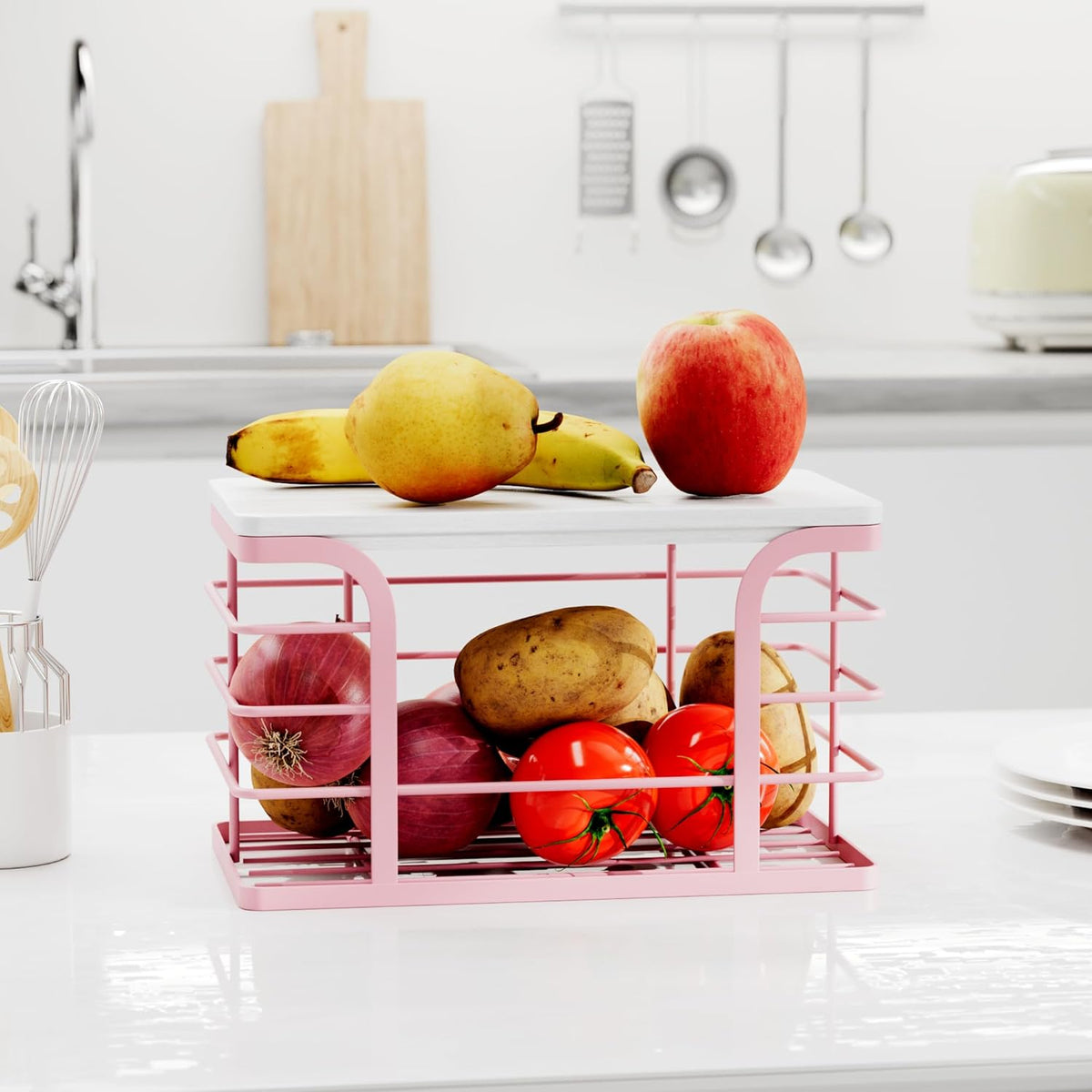 Small Grocery Bag Holder,Wall Mount Trash Bag Holder Dispenser with Bamboo Top,Suitable for Garbage