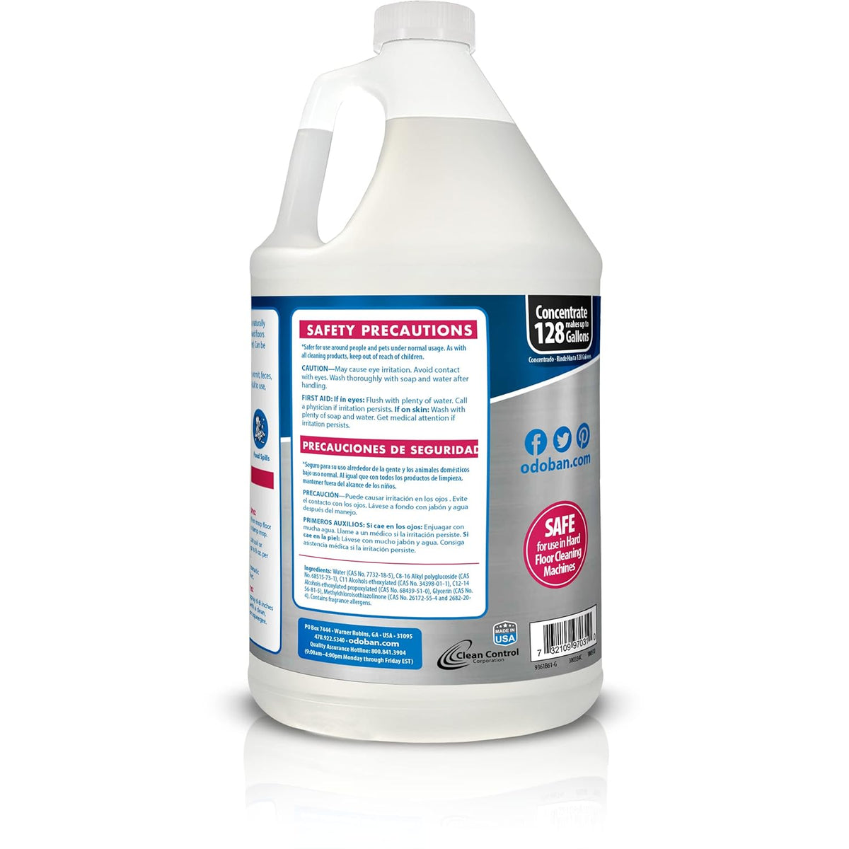 OdoBan Pet Solutions No Rinse Neutral pH Floor Cleaner Concentrate, Made in the USA, 1 Gallon, and