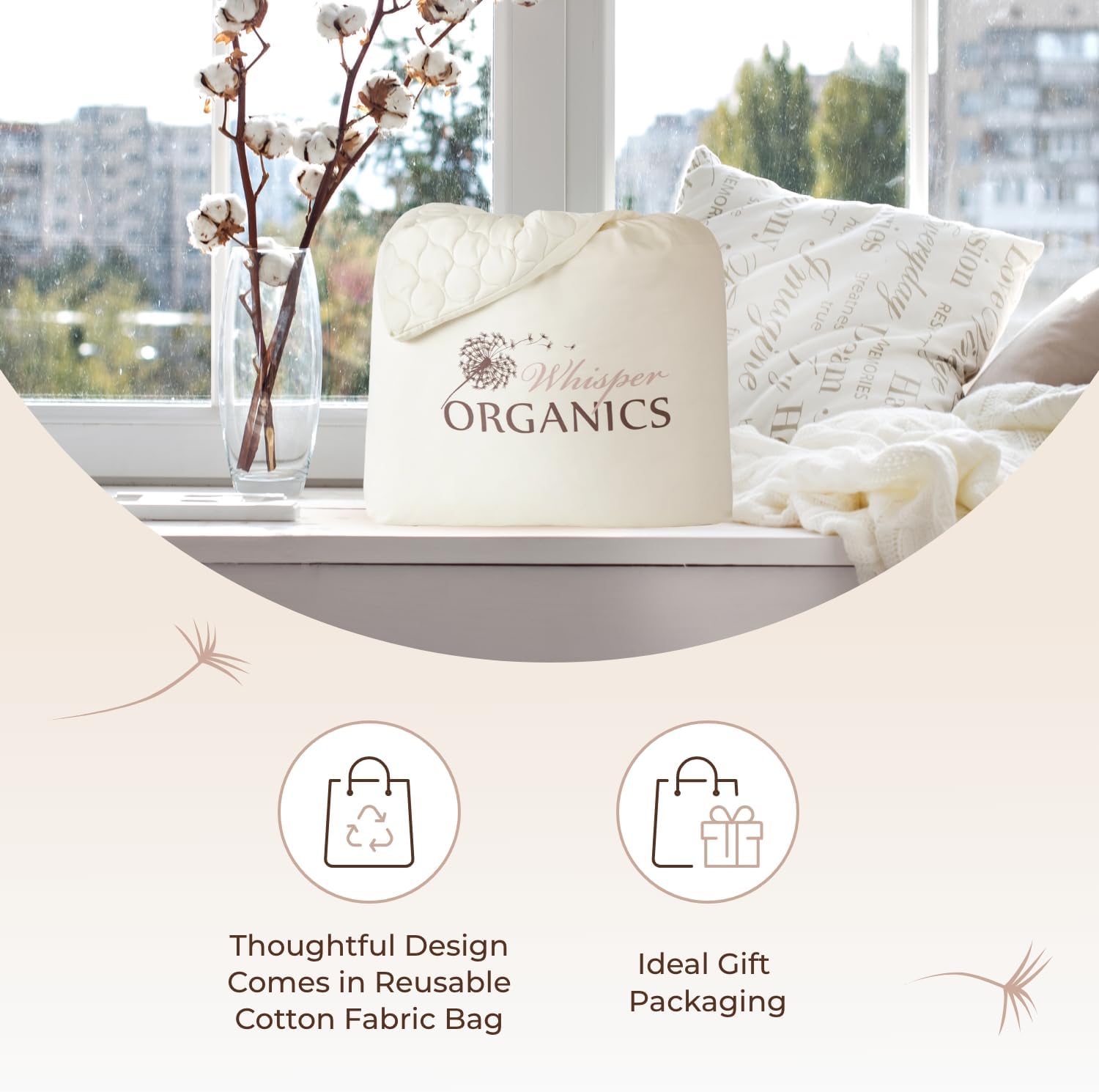 100% Cotton Organic Mattress Pad - Breathable & Cooling Mattress Protector Twin XL Size - Premium