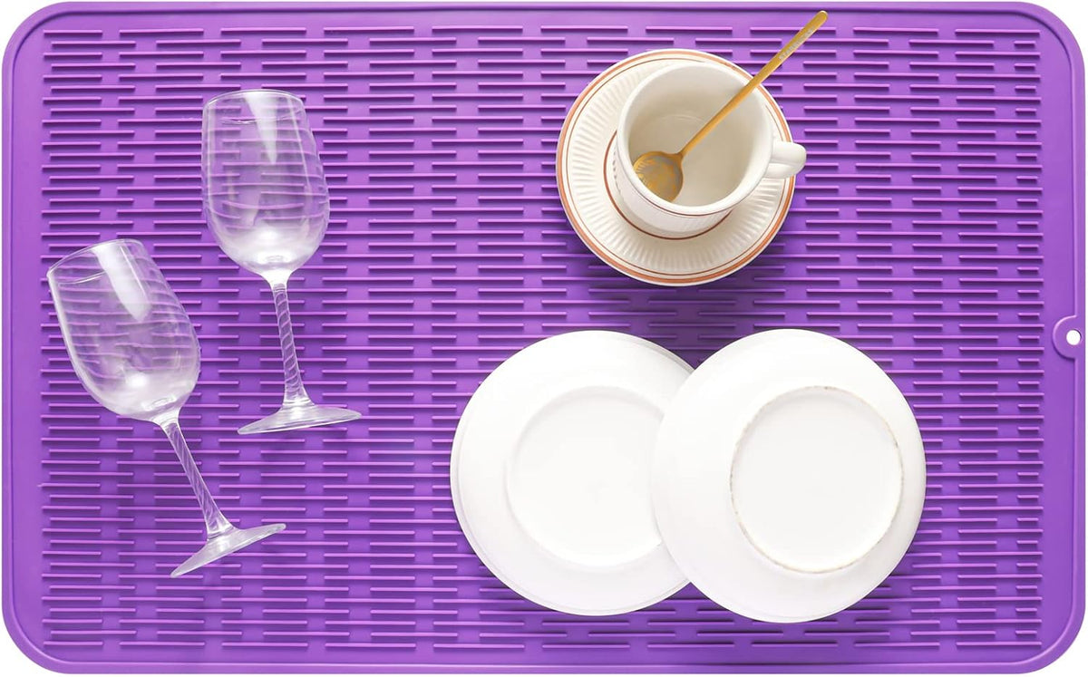 Silicone Dish Drying Mat for Multiple Usage,Easy clean,Eco-friendly,Heat-resistant Silicone Mat for