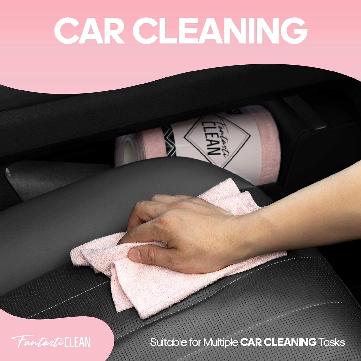 Fantasticlean Microfiber Cleaning Cloth Roll 4 Rolls 240 Pack, Tear Away Paperless Towels, 8" x 8"