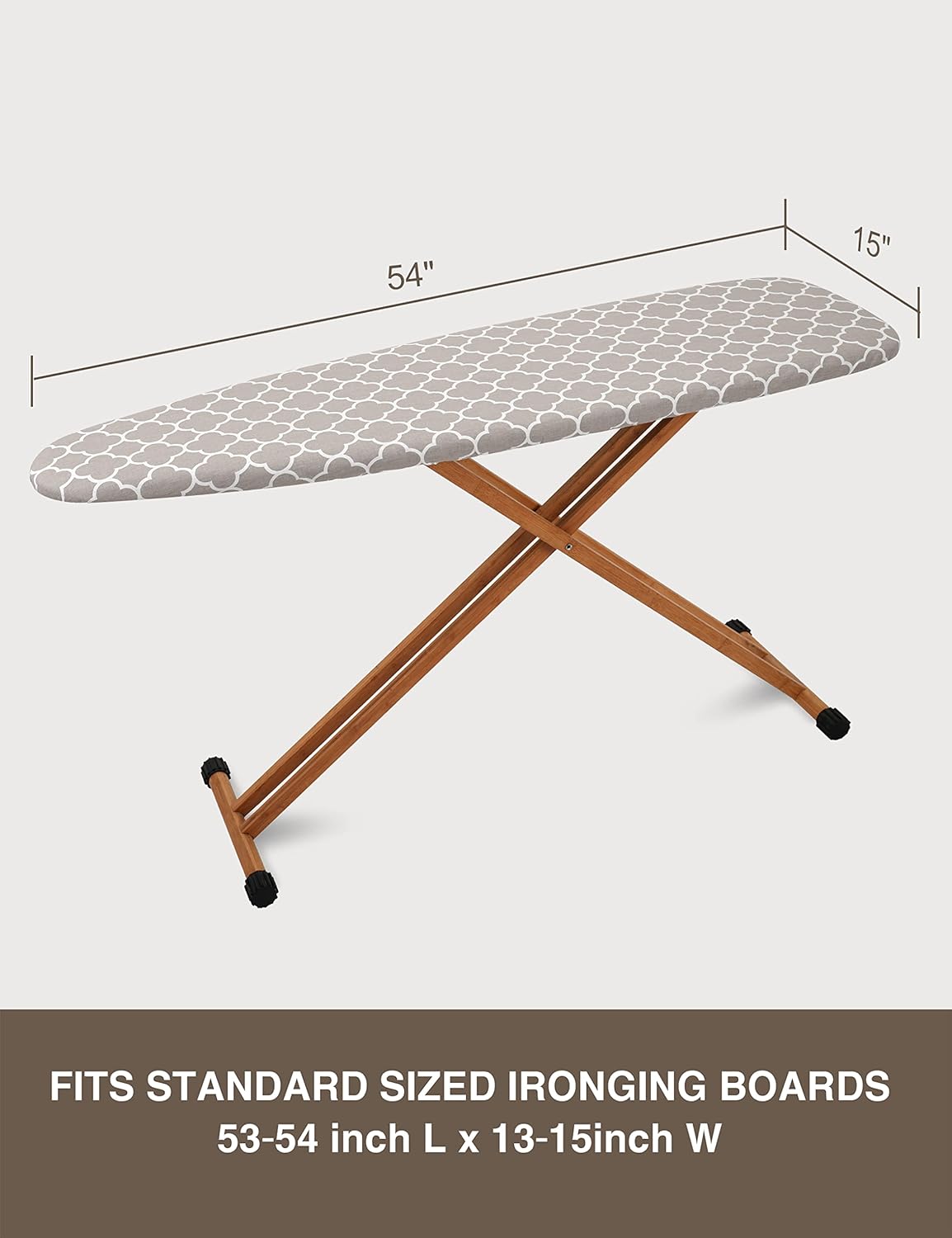 Extra Thick Ironing Board Cover and Pad, Resist Scorching and Staining, 15x54 Reflective Silicone