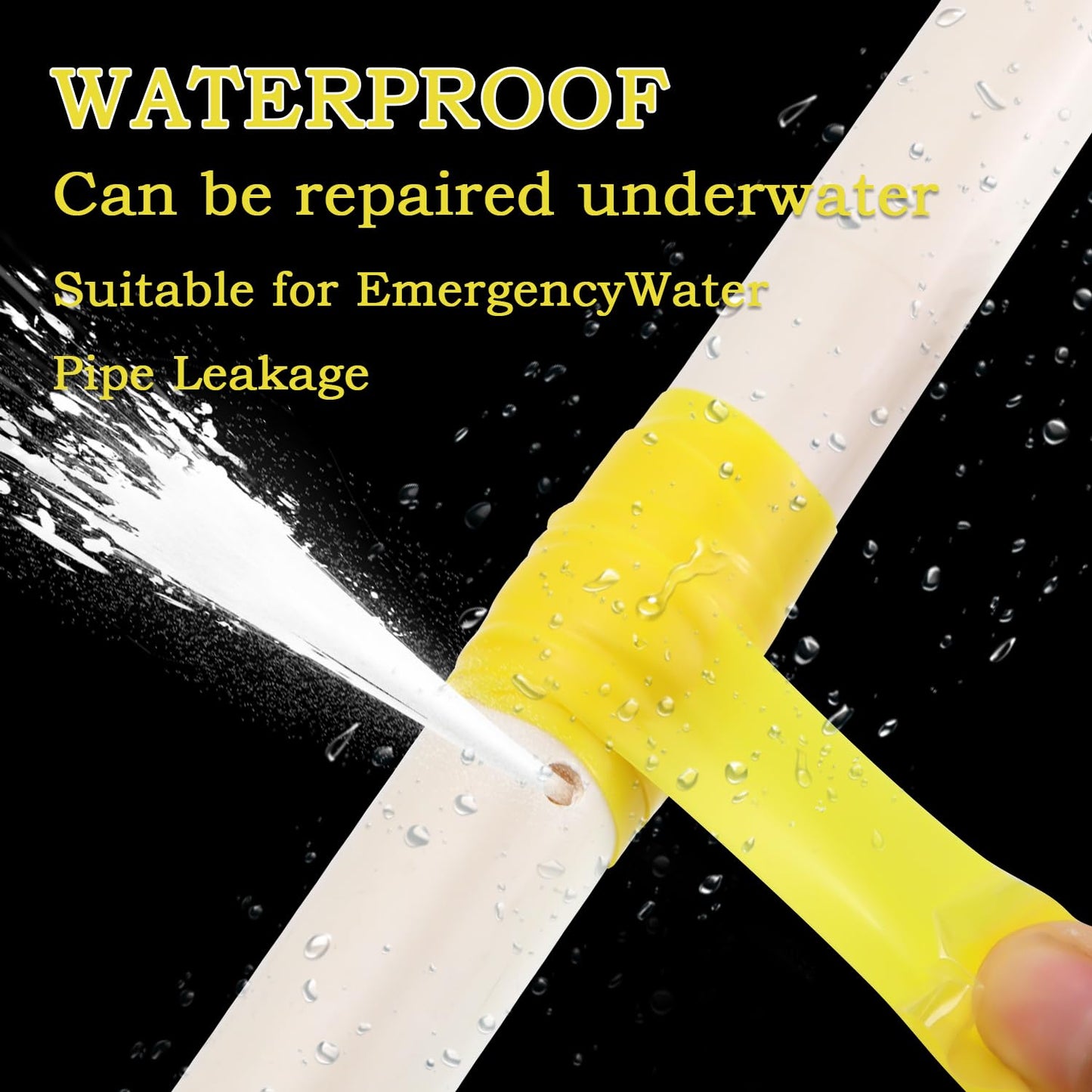 Self Fusing Silicone Tape 1 in x 5' Yellow Waterproof Rubber Leak Proof Sealing Rubber