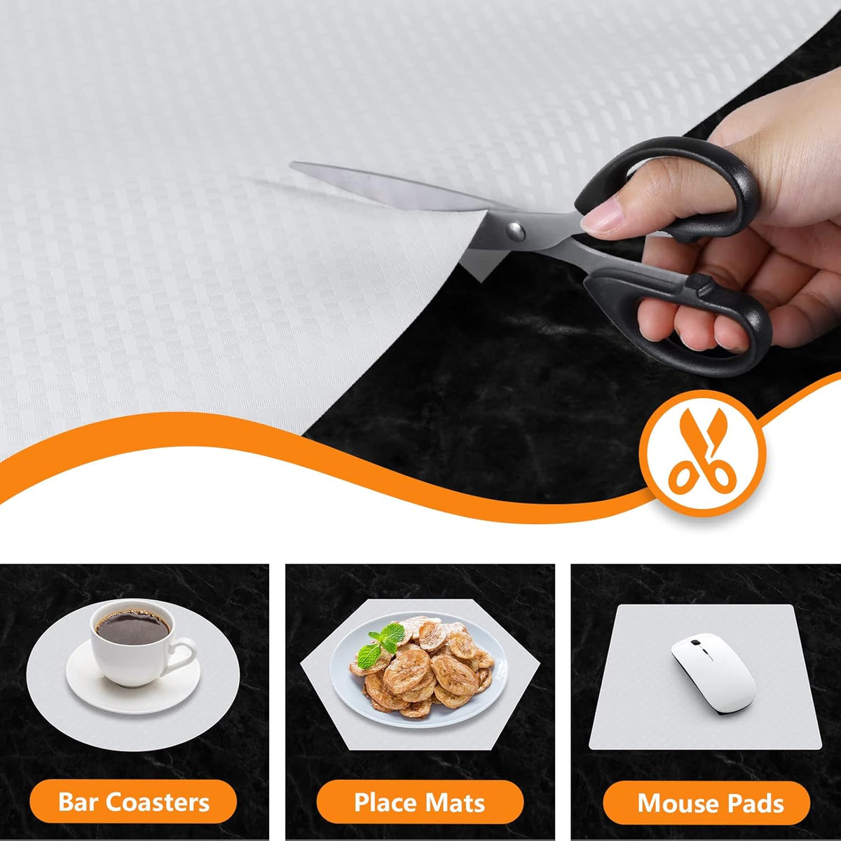 Shelf Liner for Kitchen Cabinets White Liner Waterproof & Oil-Proof Refrigerator Liners Cupboard