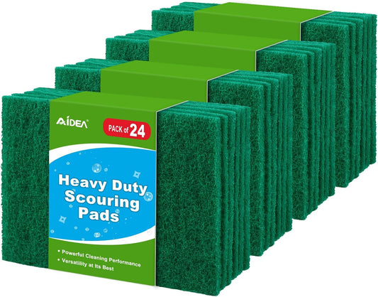 AIDEA Heavy Duty Scouring Pads, Dish Scrubber Pads for Household and Kitchen, Multipurpose Scour