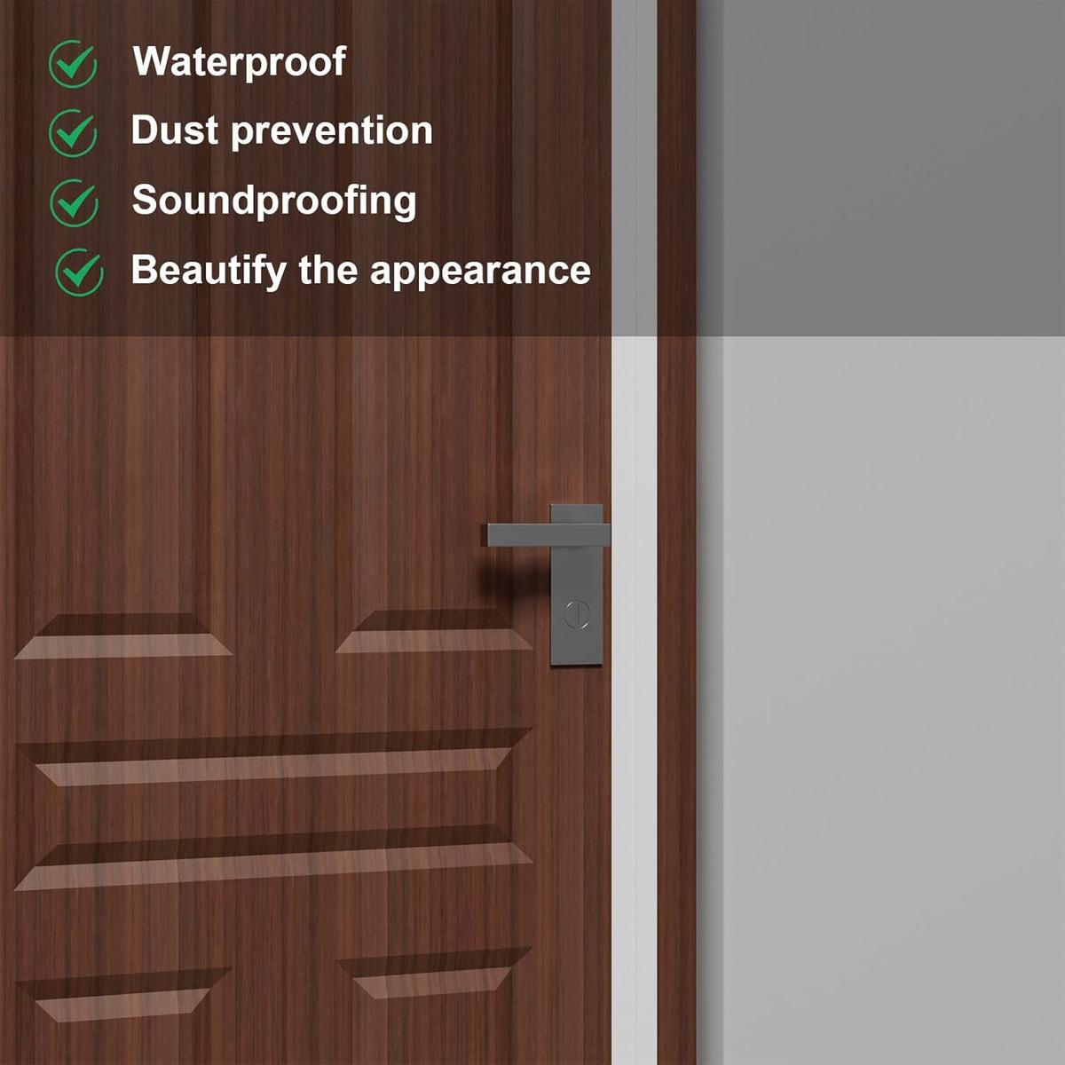 Weather Stripping Door Seal, Silicone Strip for Frame and Gaps Draft Stopper,Glass Shower Door