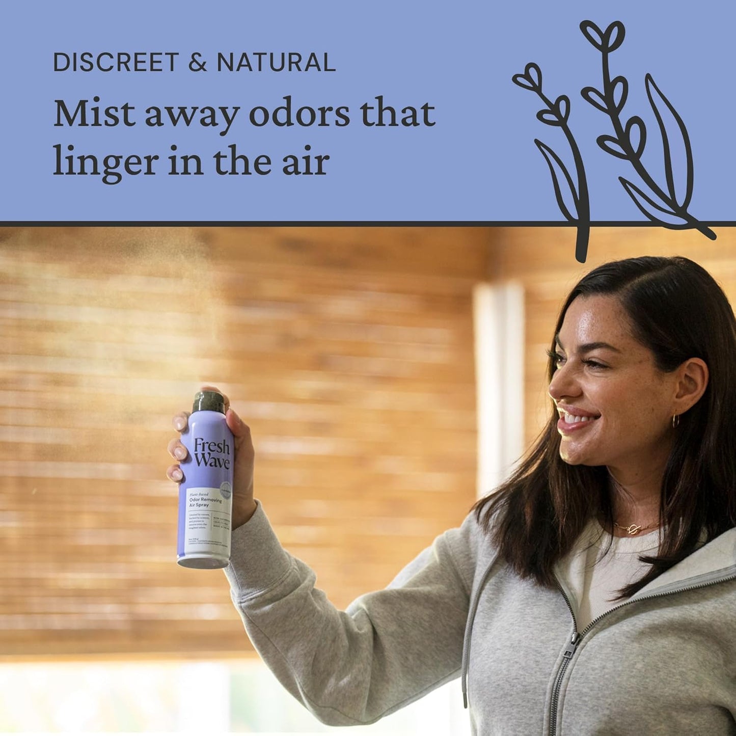 Fresh Wave Lavender Odor Eliminator Spray & Air Freshener, 8 oz. | Pack of 2 | Non-Aerosol, Fine