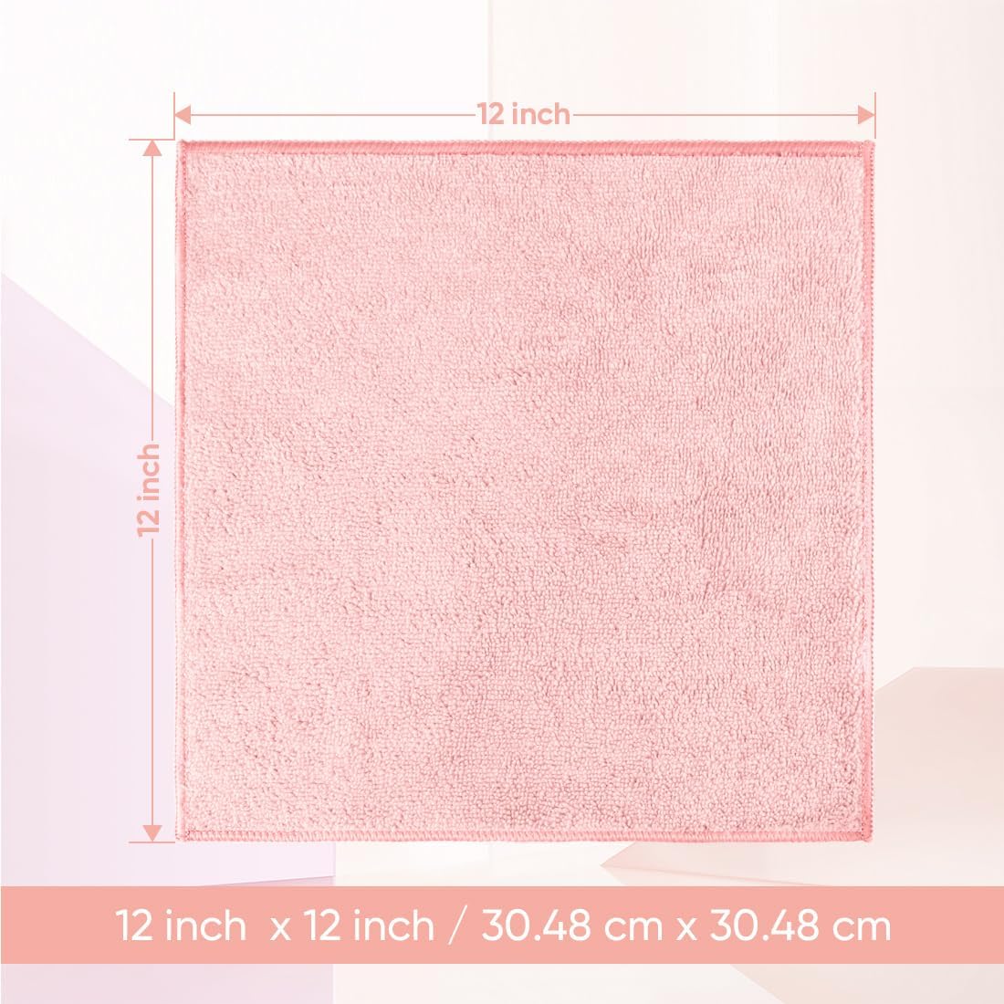 HOMEXCEL Microfiber Washcloths 12 Pack, Highly Absorbent and Soft Face Towel, Multi-Purpose Wash
