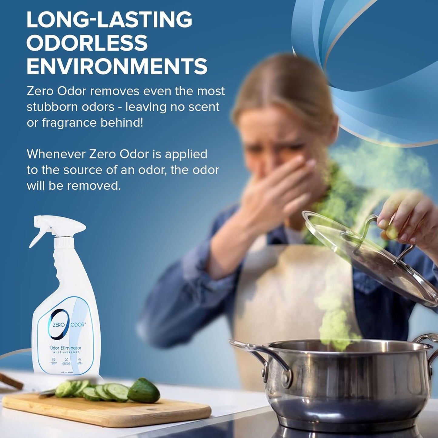Zero Odor - Multi-Purpose Strong Odor Eliminator for Home, Office, Car, Bathroom, Hotel, Room