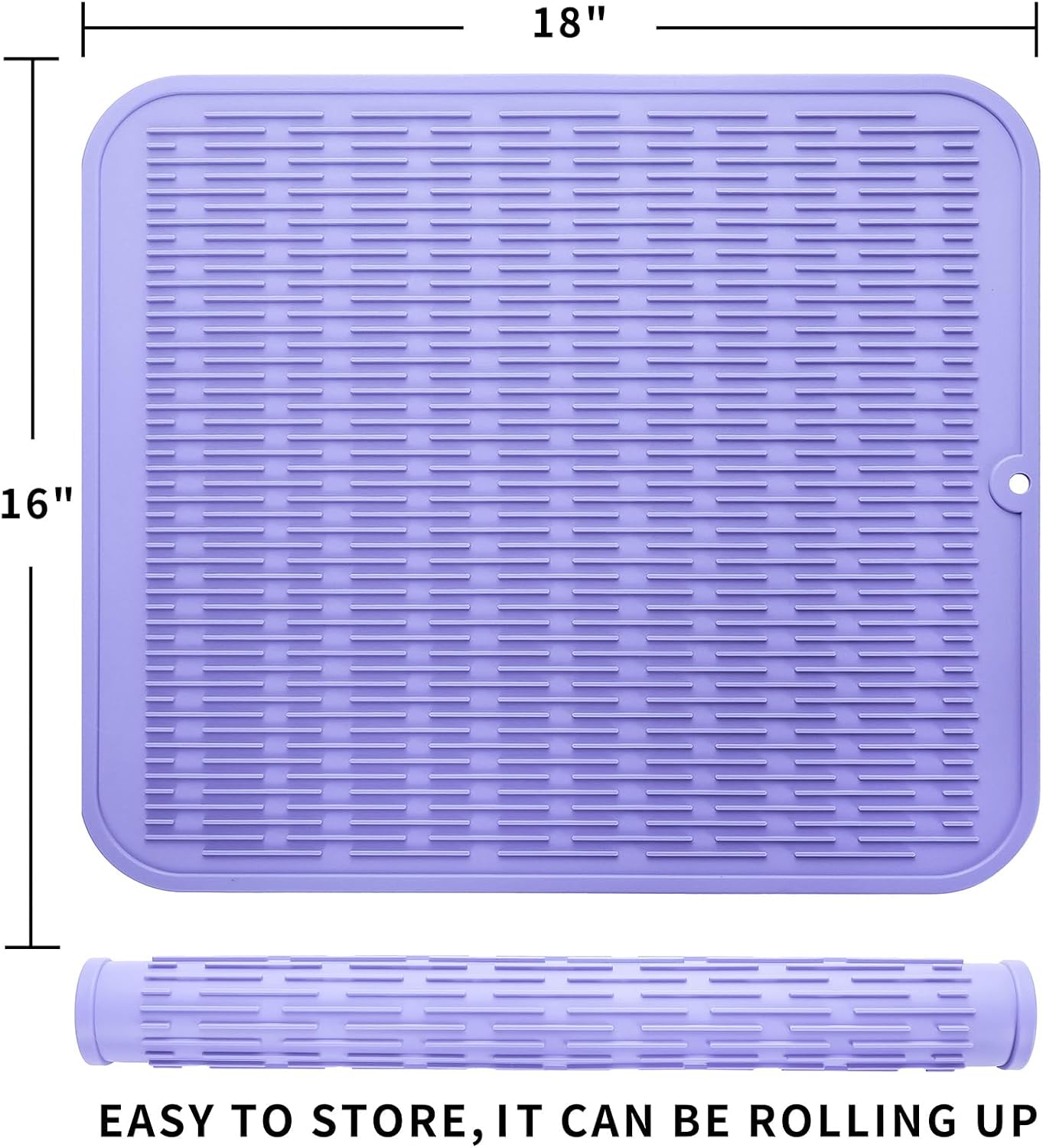 Silicone Dish Drying Mat for Multiple Usage,Easy clean,Eco-friendly,Heat-resistant Silicone Mat for