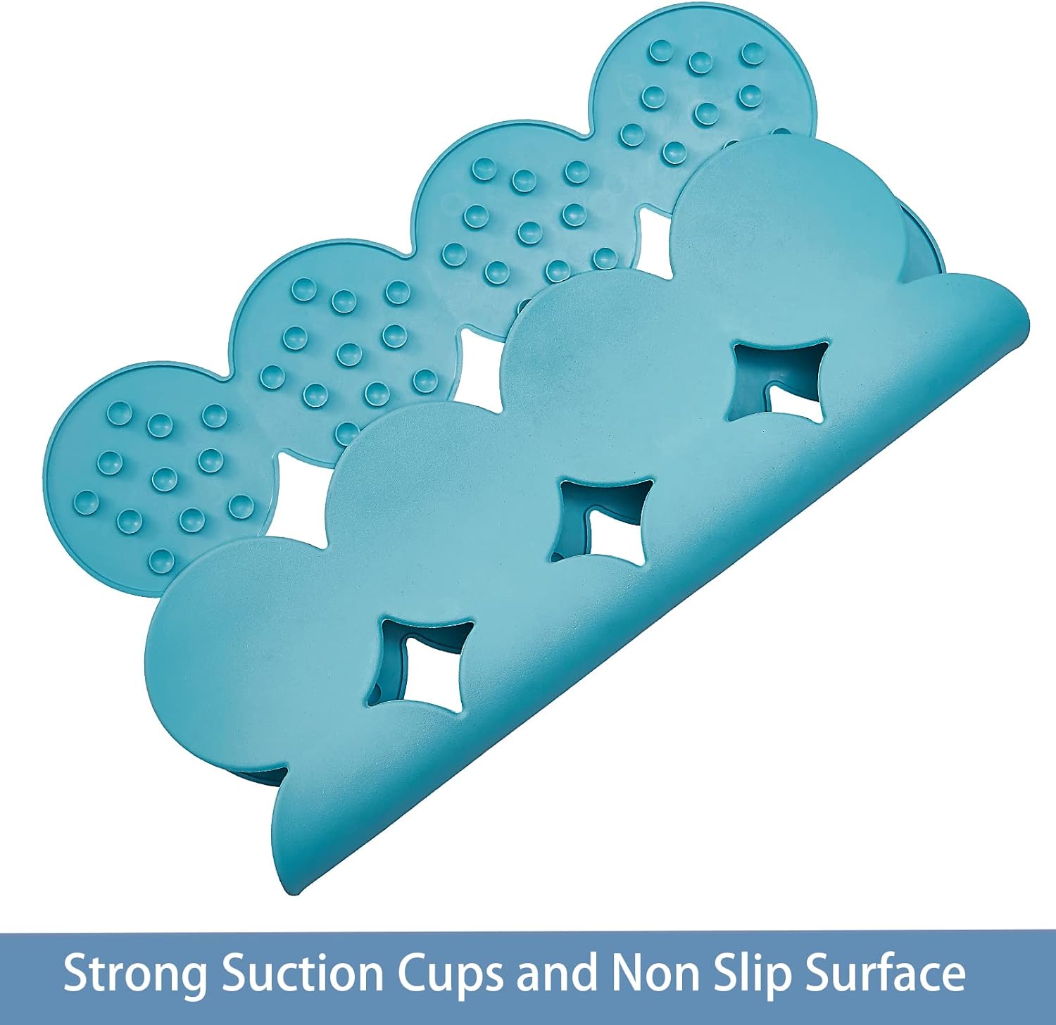 Square Shower Mat Nonslip - Rubber Bathtub Mat with Suction Cups for Inside Shower Bathroom Floor