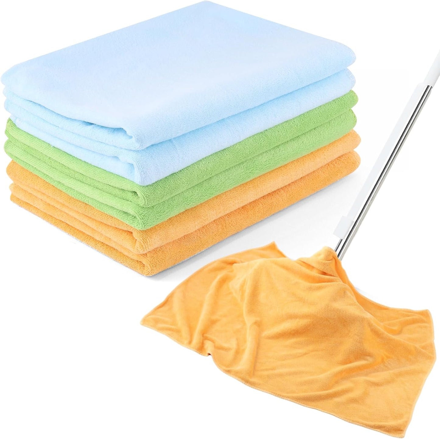 6 Pack Extra Large Microfiber Cleaning Cloths 20"x30", Lint-Free Reusable Towels for Home, Glass