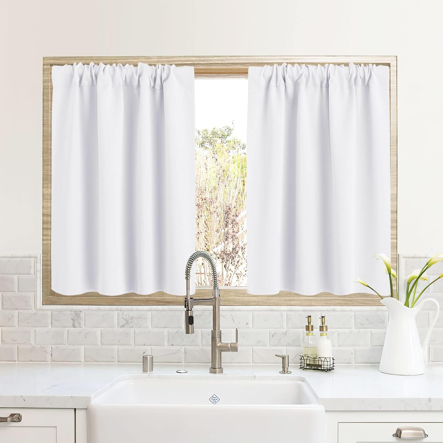 RYB HOME RV Camper Door Window Curtains -Blackout Privacy Curtains & Drapes for Bathroom Bedroom