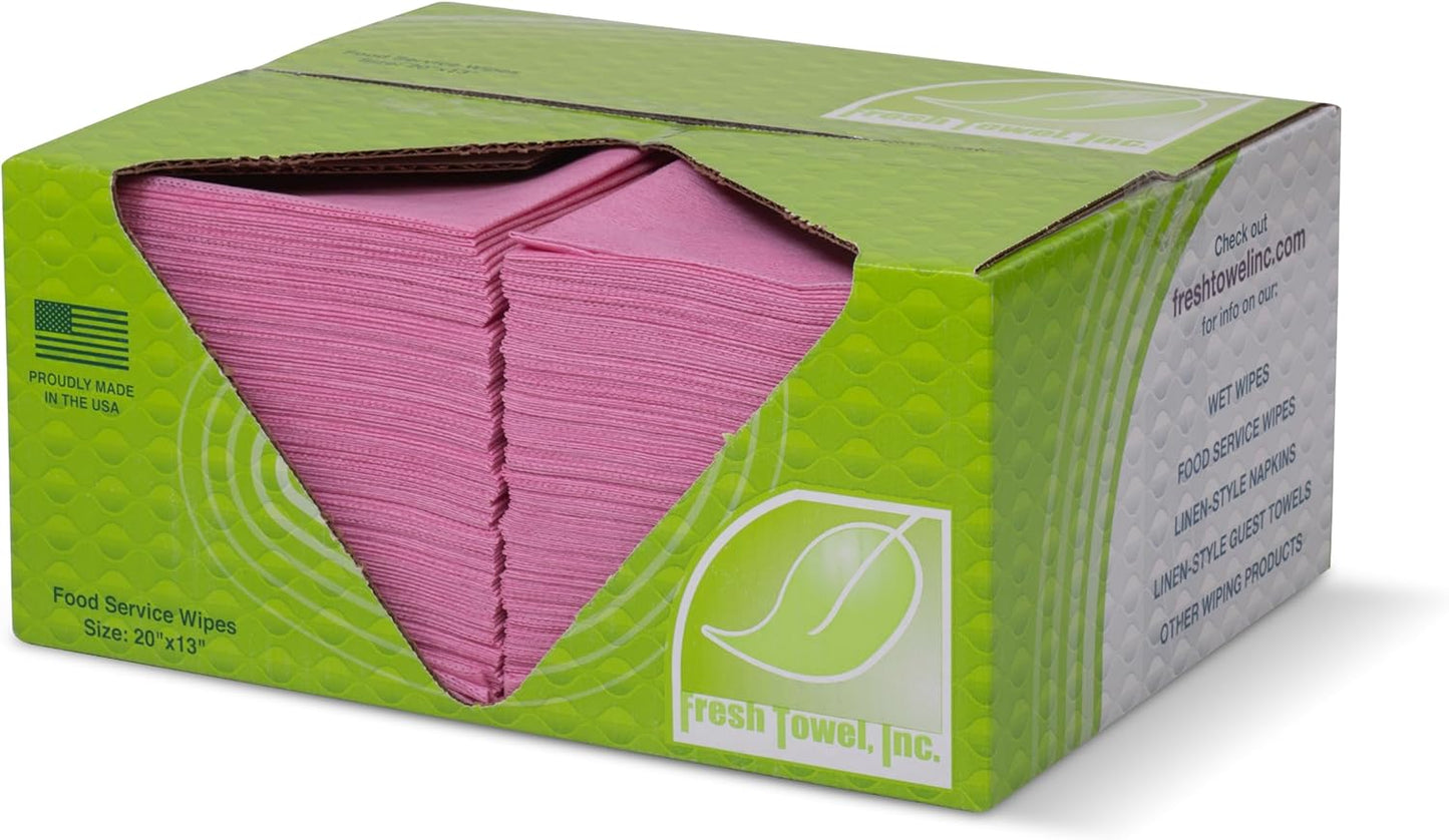 Fresh Towel Foodservice Reusable Paper Towels - 1/4 Fold, 13 x 20 inches - (1 Case of 200) All