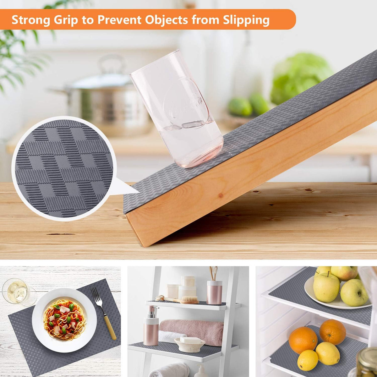 Shelf Liners for Kitchen Cabinets Refrigerator Liners Waterproof & Oil-Proof Kitchen Cupboard Liner