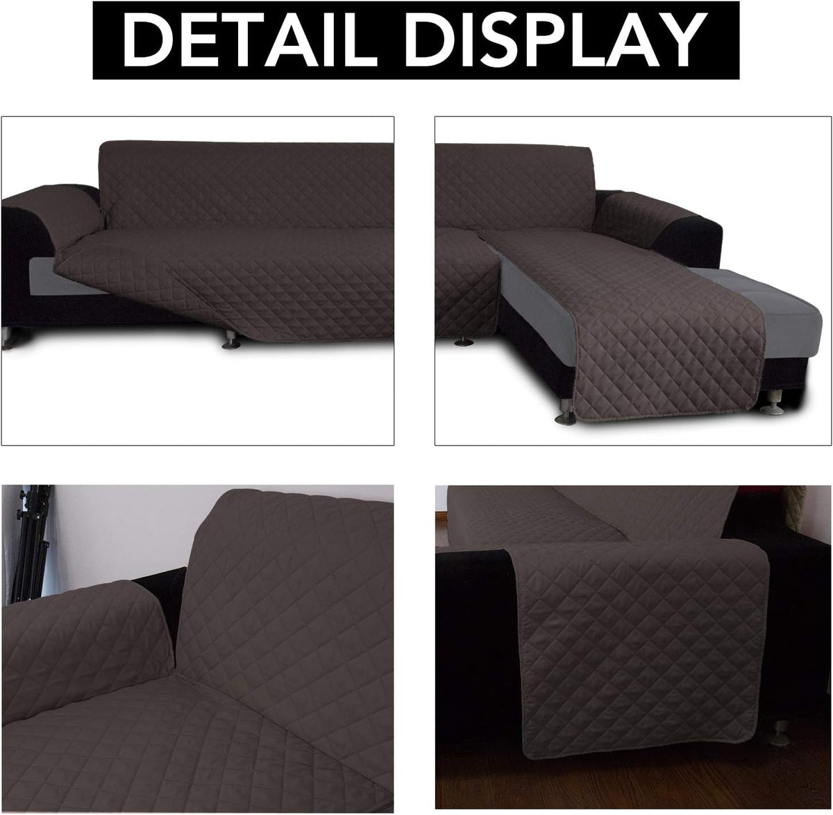 Easy-Going L Shape Sofa Slipcover - Reversible Sofa Cover for Pets & Furniture Protection (Large