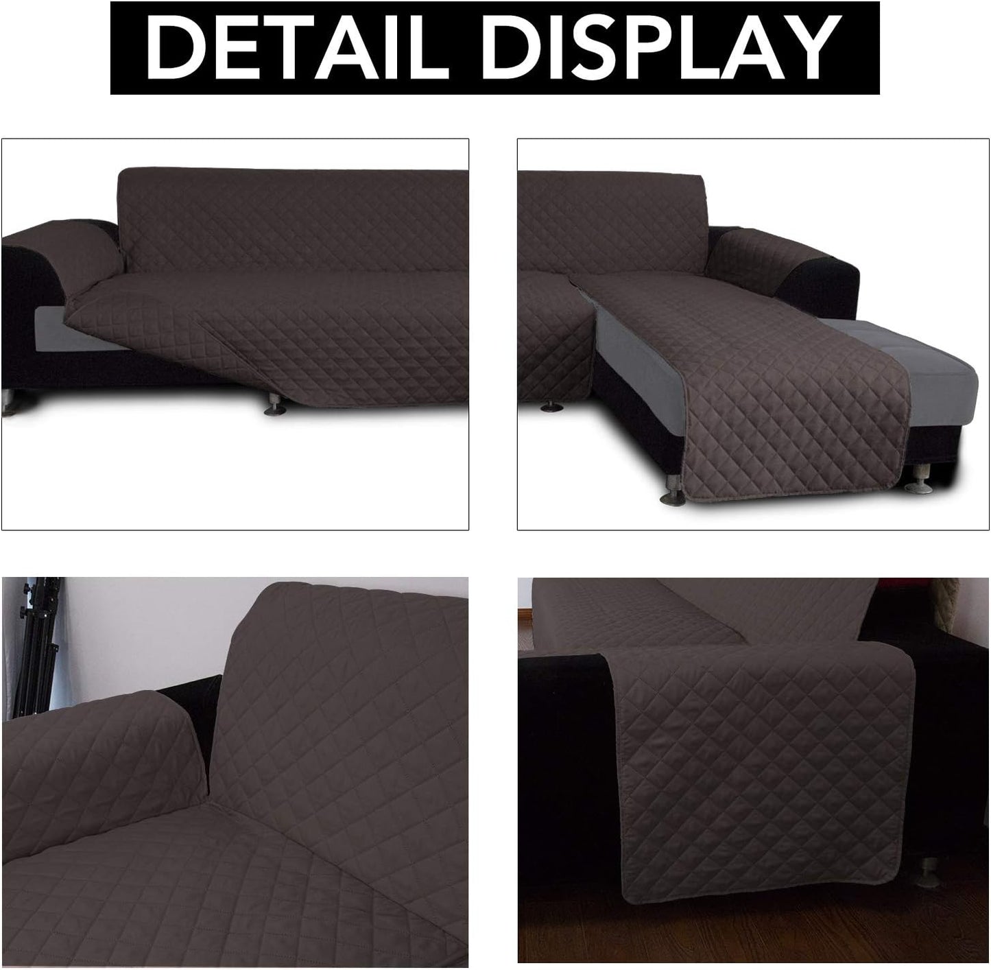 Easy-Going Sofa Slipcover L Shape Sofa Cover Sectional Couch Cover Furniture Protector Mat for Pets