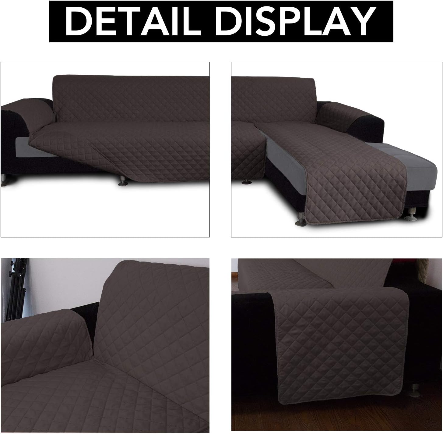 Easy-Going Sofa Slipcover L Shape Sofa Cover Sectional Couch Cover Furniture Protector Mat for Pets