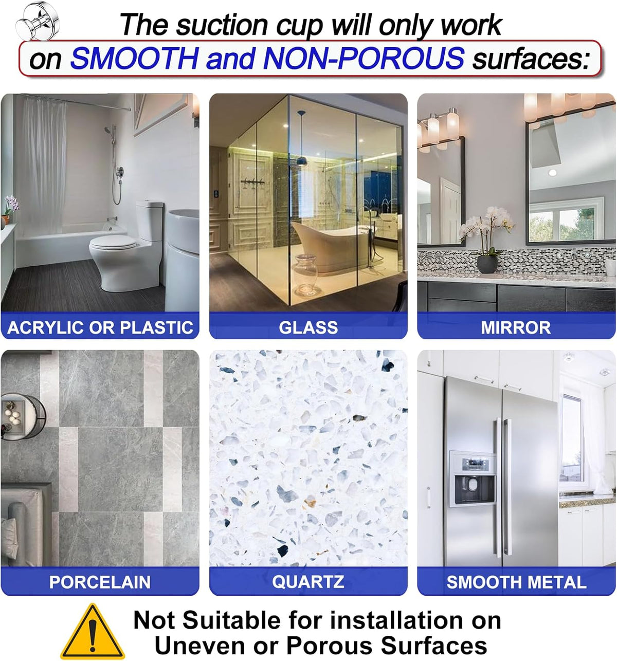 Suction Cup Hooks for Shower, Removable Towel Hooks for Bathroom Window Glass Door Wall, Bath Robe
