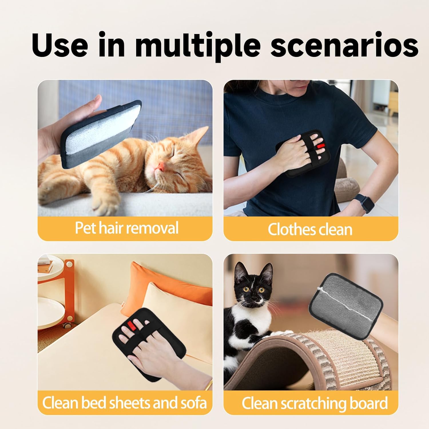 Pet Hair Remover and Electrostatic Cats & Dogs Hair Remover,Portable, Reusable pet Hair Remover