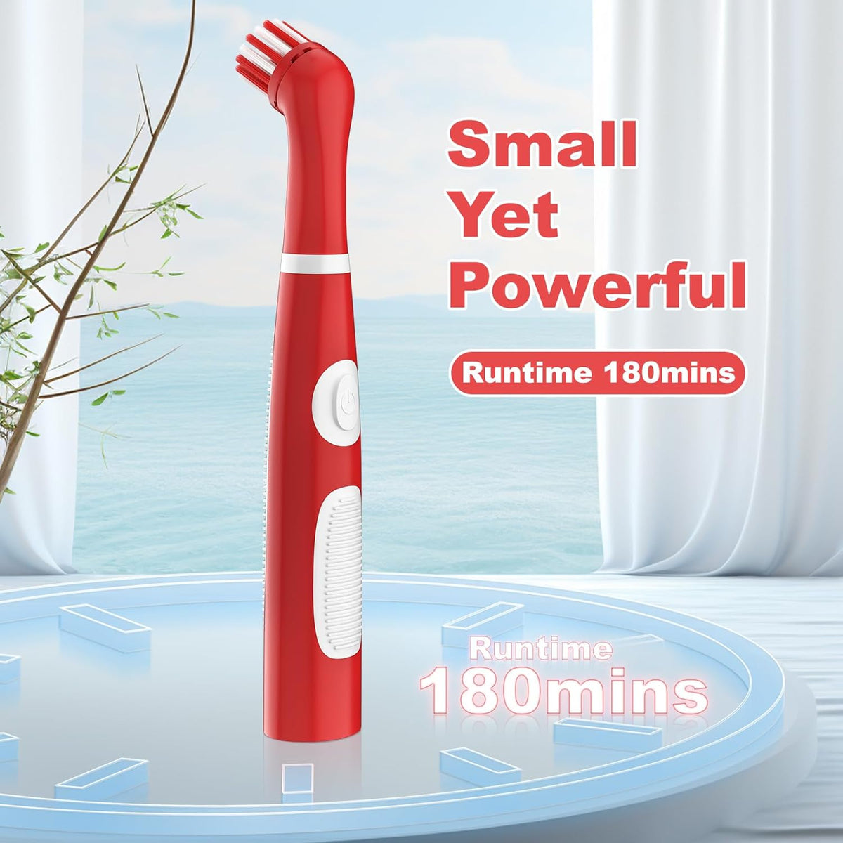 Rechargeable Electric Cleaning Brush with 4 in 1 Multiple Brush Heads and USB Cable, Indoor