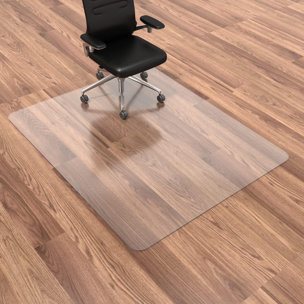 Chair Mat for Hardwood Floor, 53”x 45” Office Chair Mat, Floor Mat for Office Chair, Clear Desk
