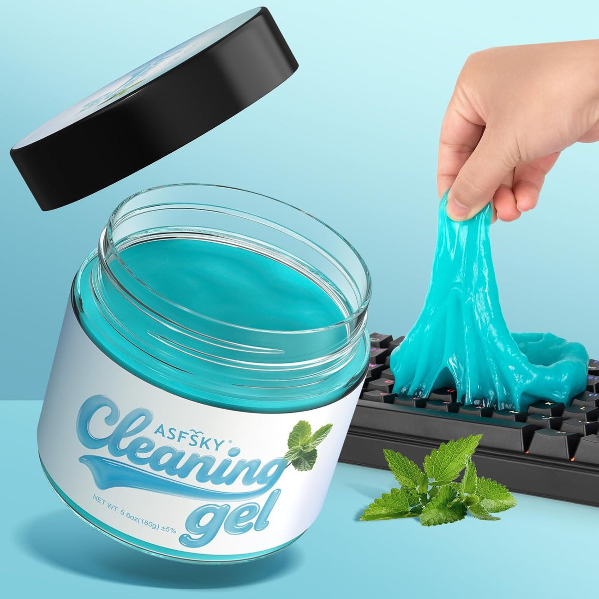 ASFSKY Car Cleaning Gel (Blue,Mint) Cleaning Putty Universal Dust Cleaning Car Interior Cleaner