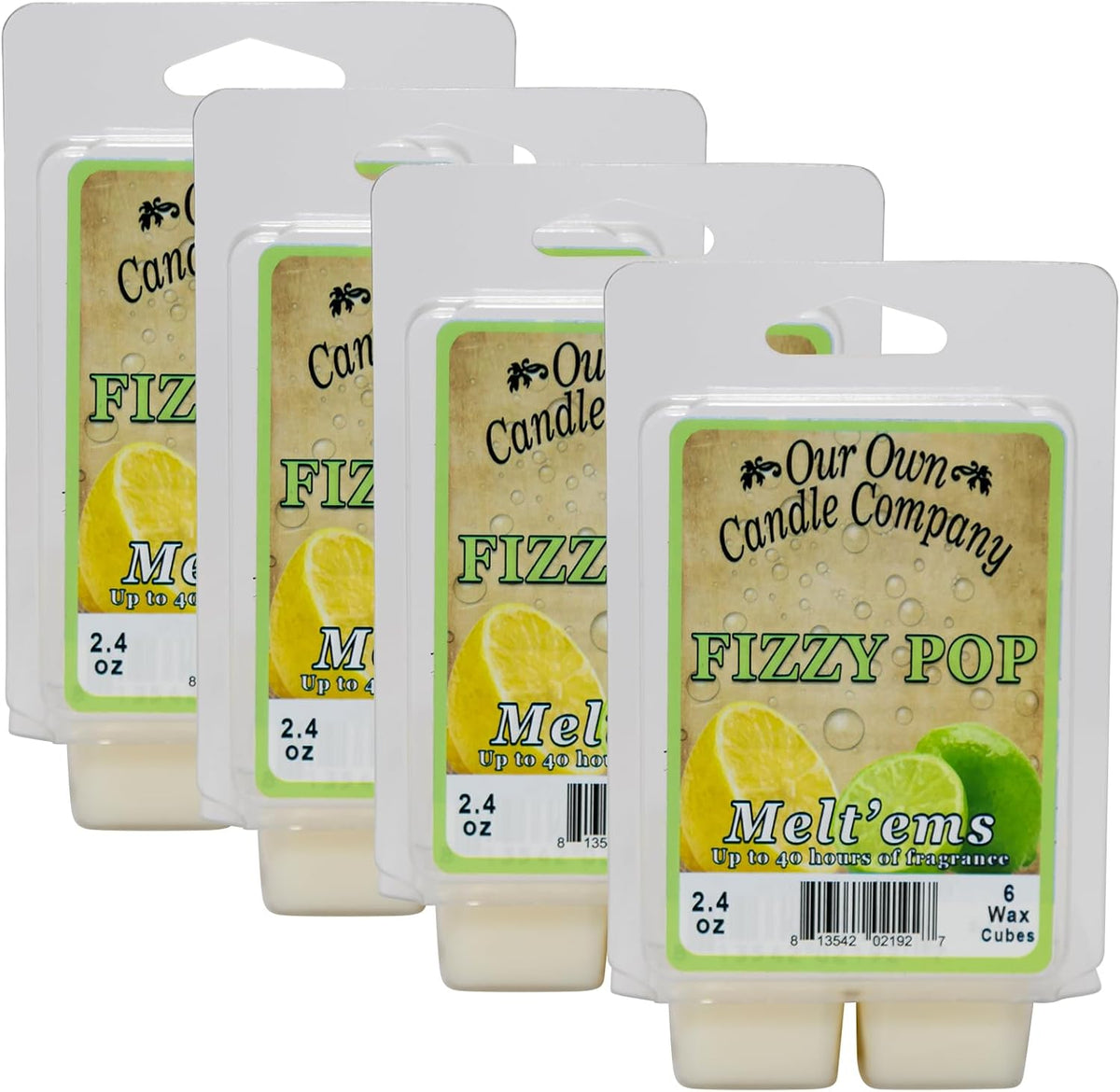Our Own Candle Company Premium Wax Melt, Fizzy Pop Scent, Handmade in The USA, 24 Cubes (4 Pack