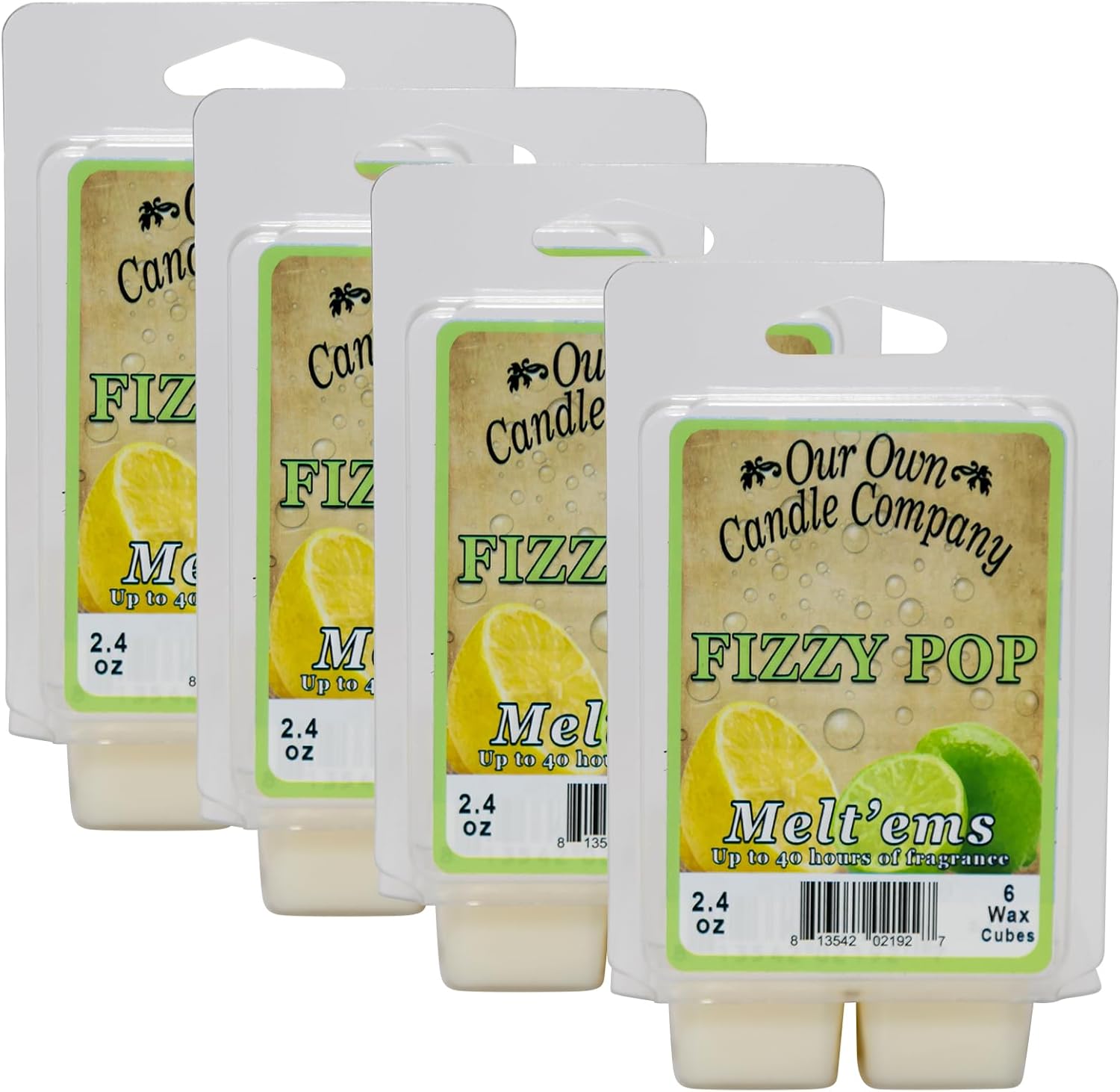 Our Own Candle Company Premium Wax Melt, Fizzy Pop Scent, Handmade in The USA, 24 Cubes (4 Pack