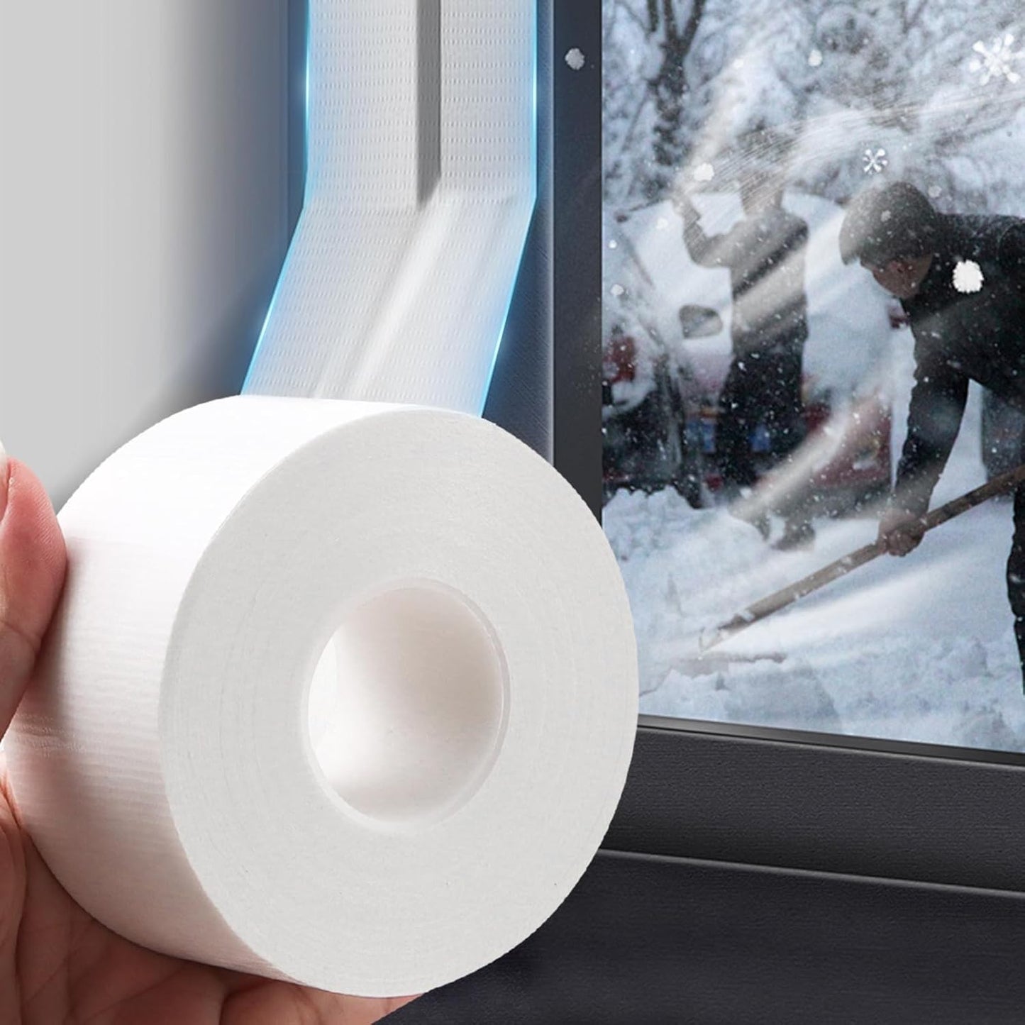 Window Weather Sealing Tape 2 Inch x 90 FT Weather Stripping Residue-Free Window Seal Insulation