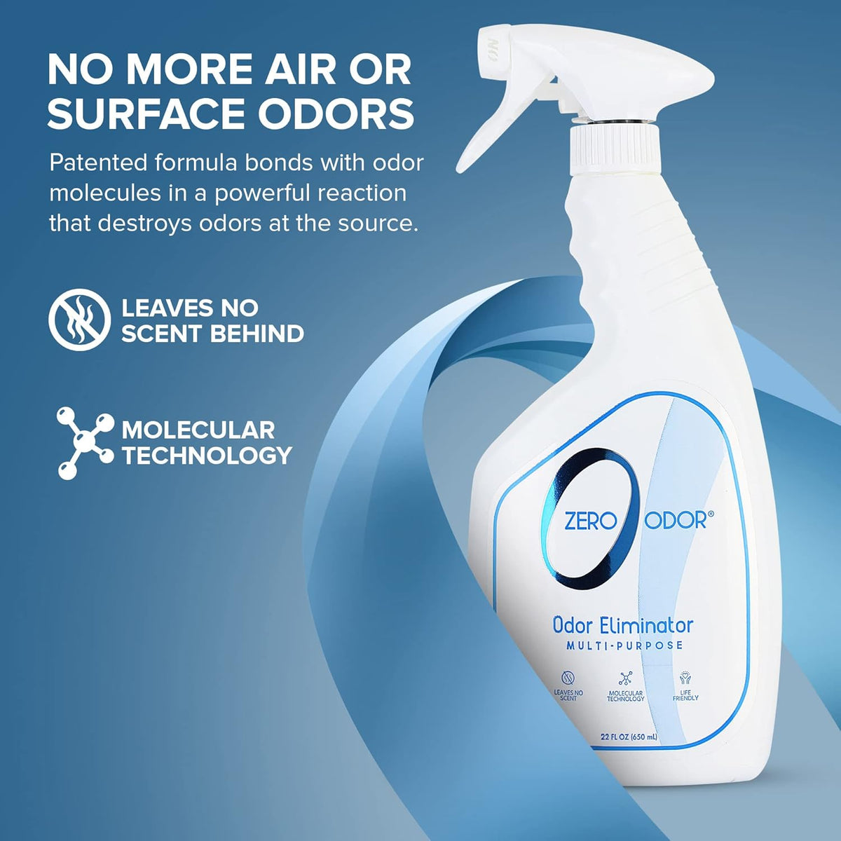 Zero Odor - Multi-Purpose Strong Odor Eliminator for Home, Office, Car, Bathroom, Hotel, Room