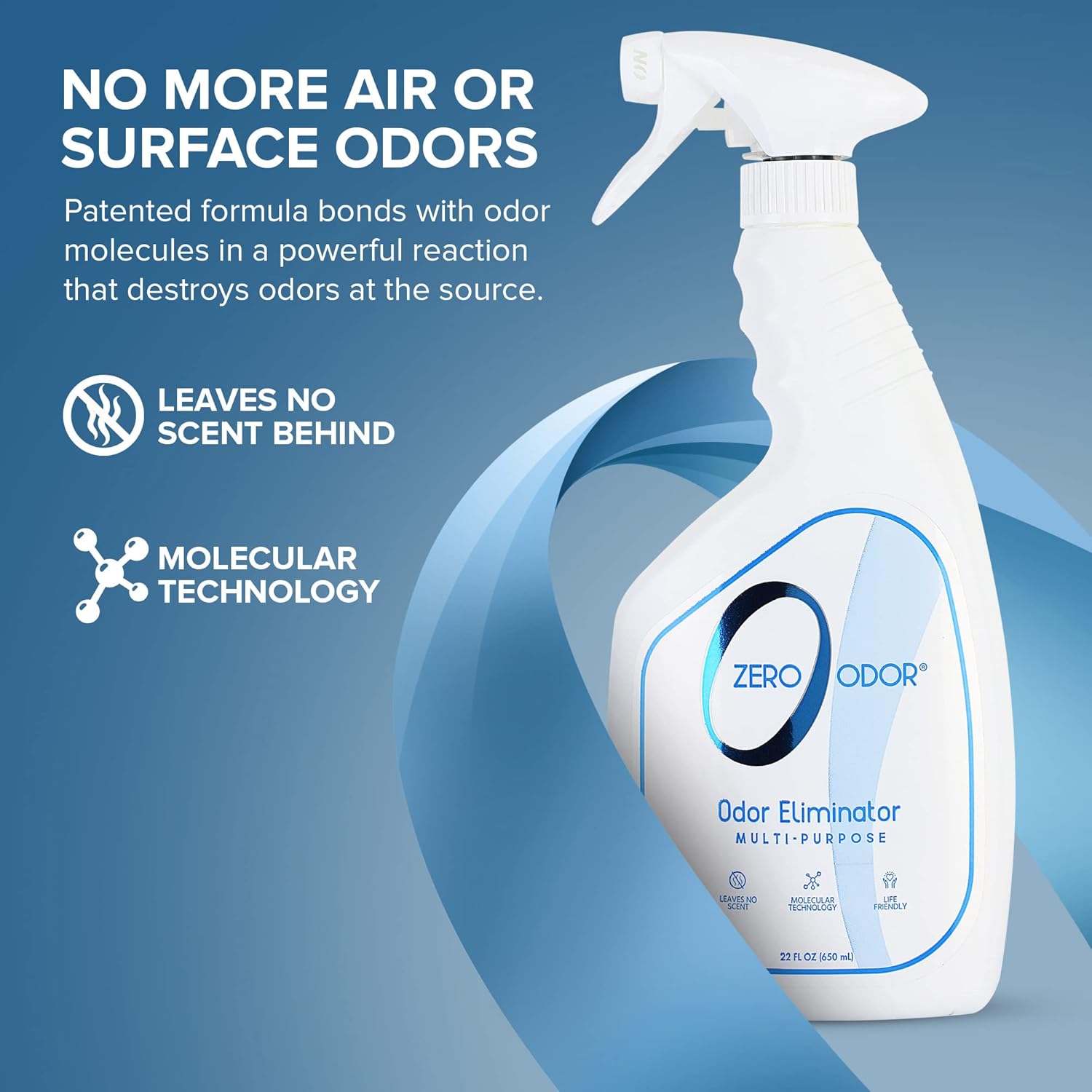 Zero Odor - Multi-Purpose Strong Odor Eliminator for Home, Office, Car, Bathroom, Hotel, Room
