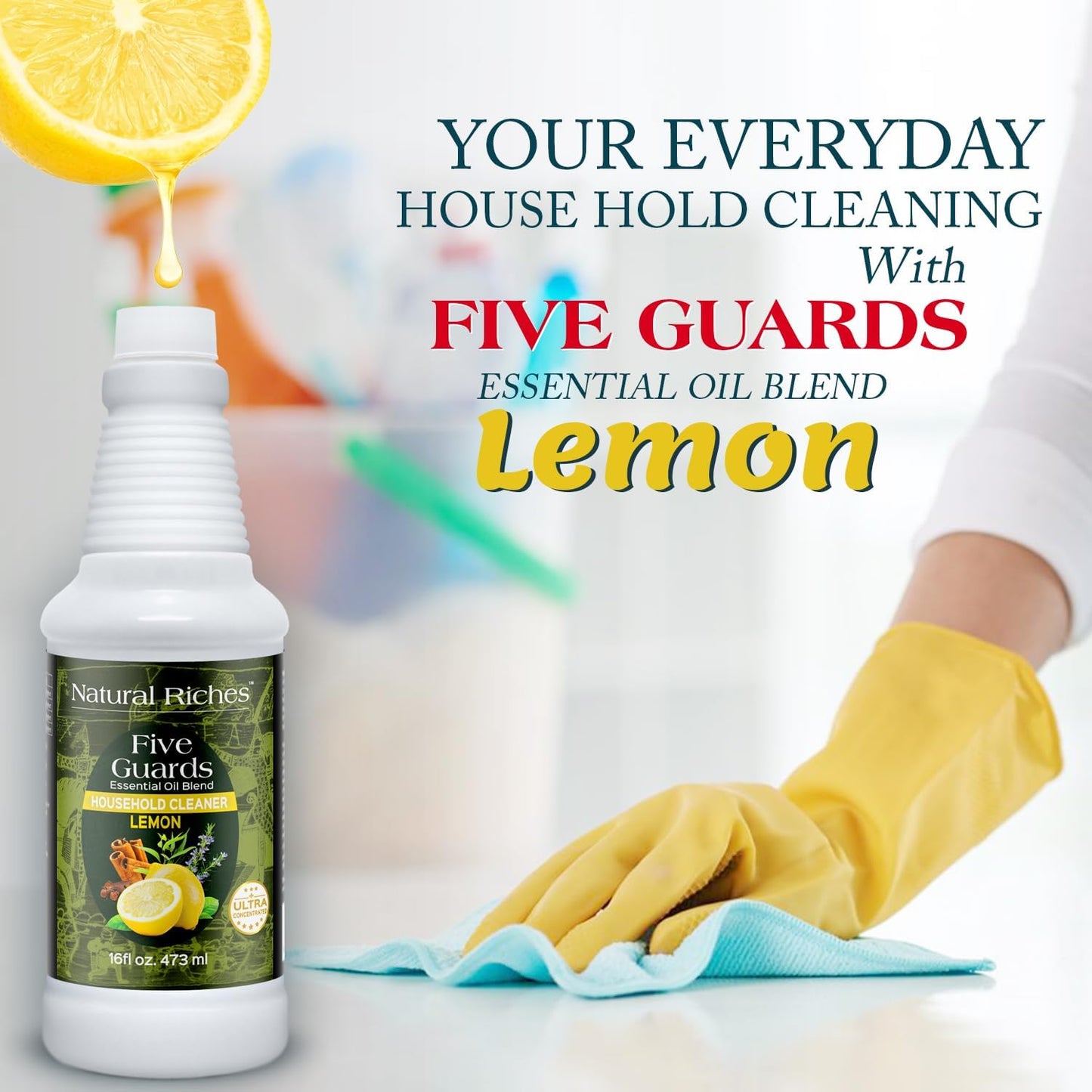 Natural Riches Household Cleaner Concentrate Five Guards Lemon scent from The Tales of French