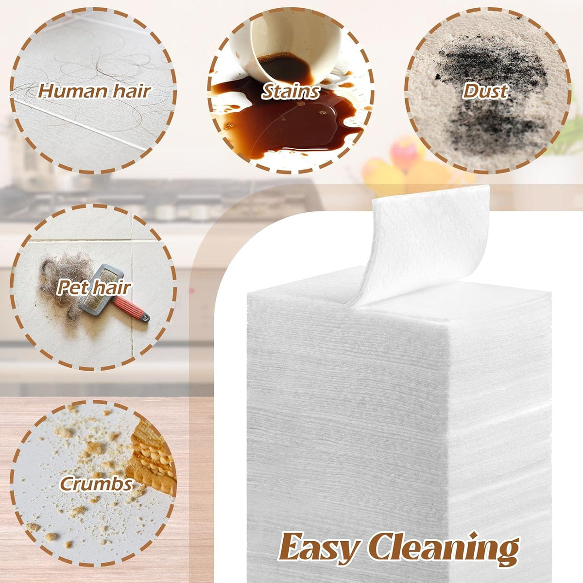 Hoolerry 900 Count Dry Sweeping Cloths Dry Mop Refills Sweeper Dusting Cloths Disposable Duster