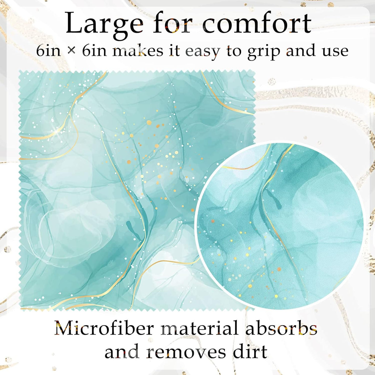 Sinmoe 20 Pcs Microfiber Cleaning Cloth Cute Marble Design Microfiber Cloth Soft Gifts Multicolor