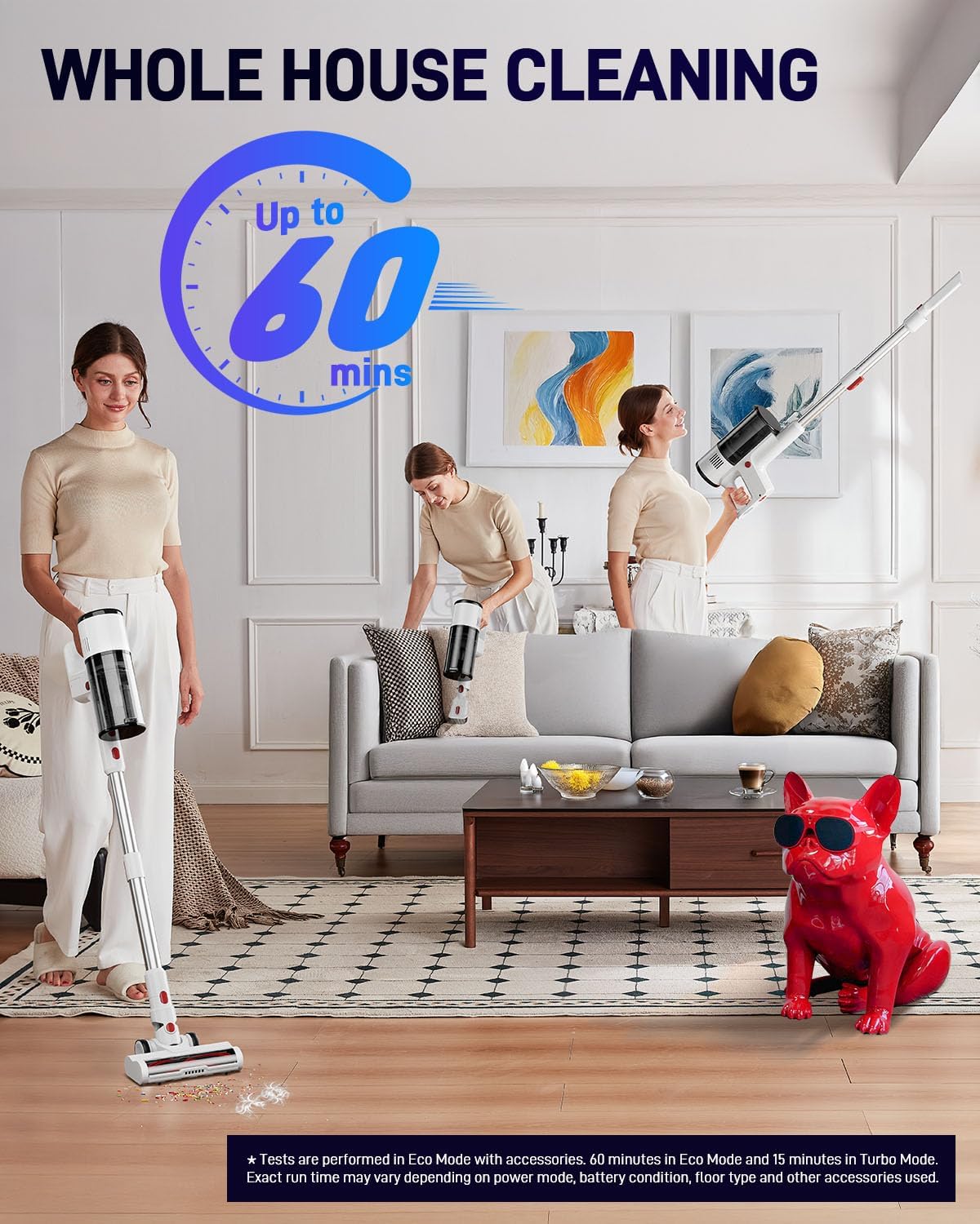 Vacuum Cleaners for Home, Cordless Vacuum Cleaners, 550W 45KPA Stick Handheld Vacuum with