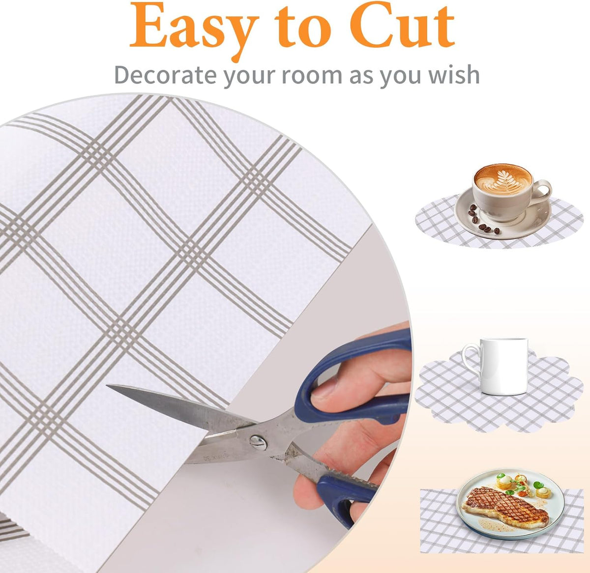 Shelf Liner for Kitchen Cabinets Non Adhesive Drawer Liner Non-Slip Thickened Shelf Liner Paper