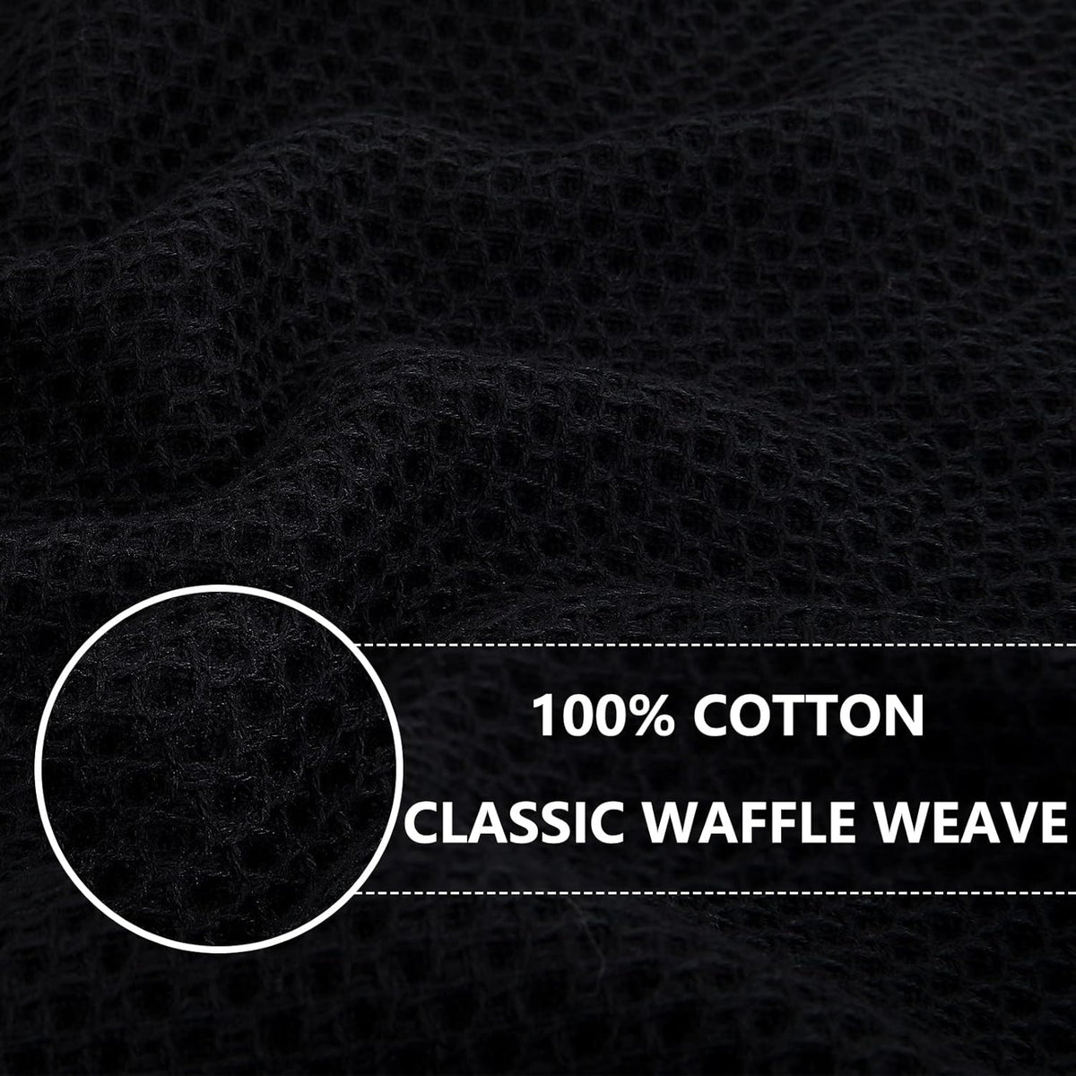 Homaxy 100% Cotton Waffle Weave Kitchen Dish Towels, Ultra Soft Absorbent Quick Drying Cleaning
