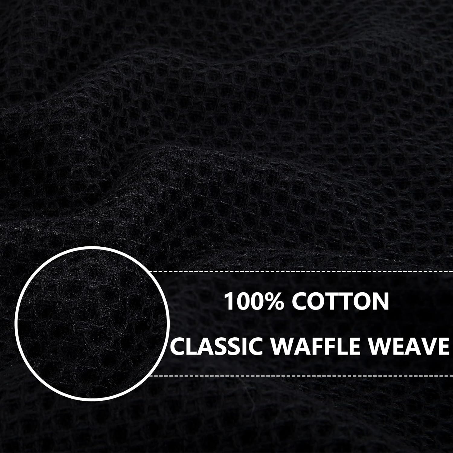 Homaxy 100% Cotton Waffle Weave Kitchen Dish Towels, Ultra Soft Absorbent Quick Drying Cleaning