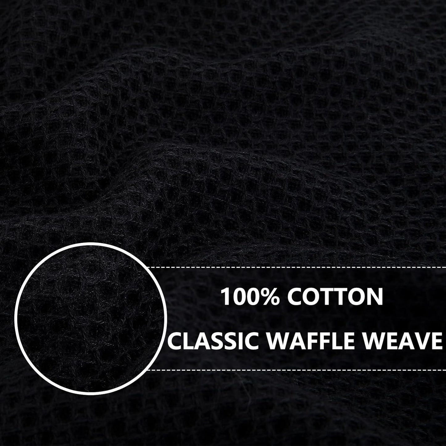 Homaxy 100% Cotton Waffle Weave Kitchen Dish Cloths, Ultra Soft Absorbent Quick Drying Dish Towels
