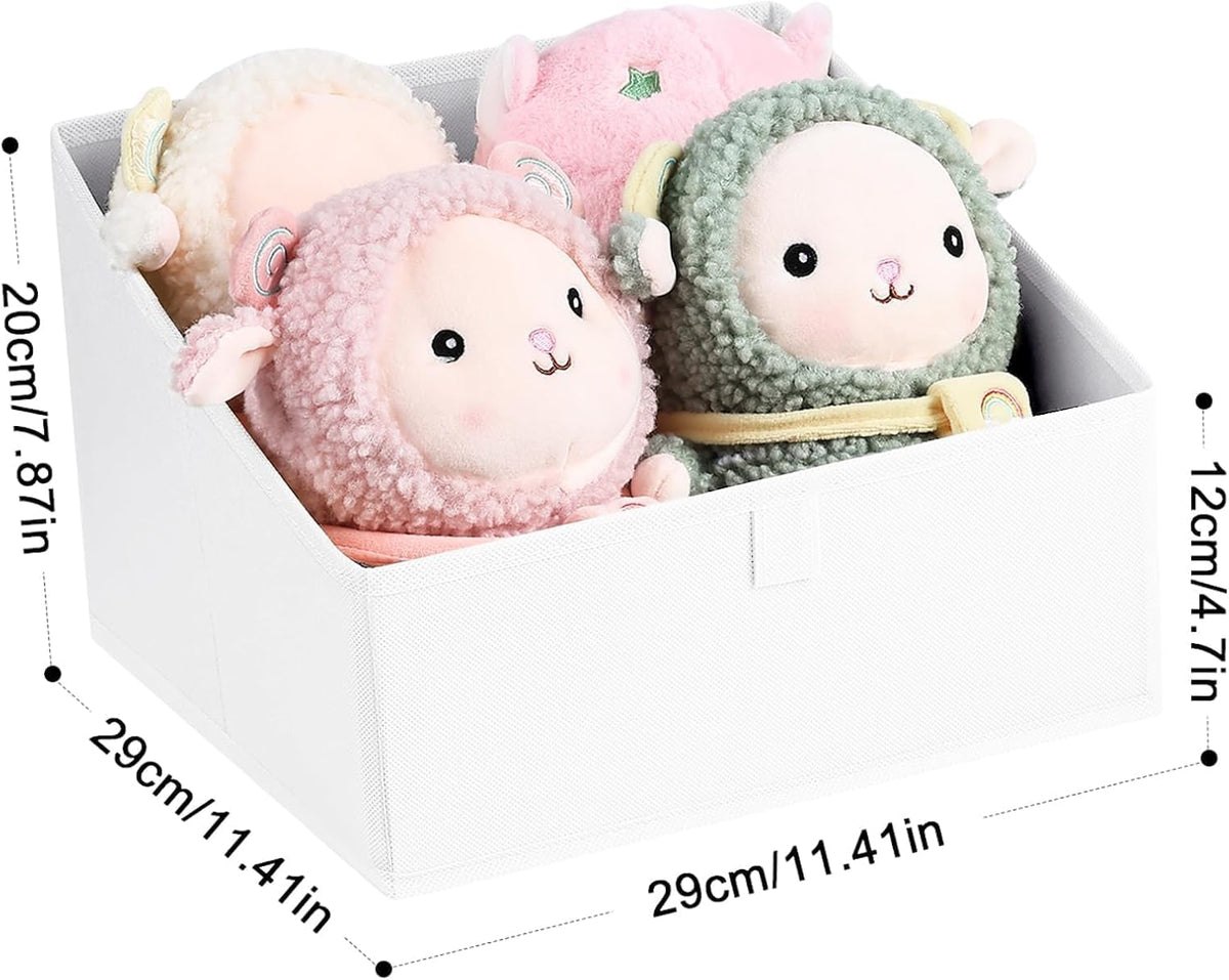 DIMJ Closet Storage Bins 8 Pack - Fabric Trapezoid Closet Organizer Bin, Foldable Storage Baskets
