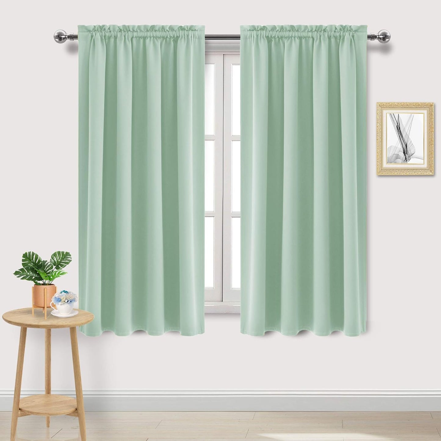 DWCN Blackout Curtains Room Darkening Thermal Insulated Bedroom Curtains Window Curtain Panels, 52