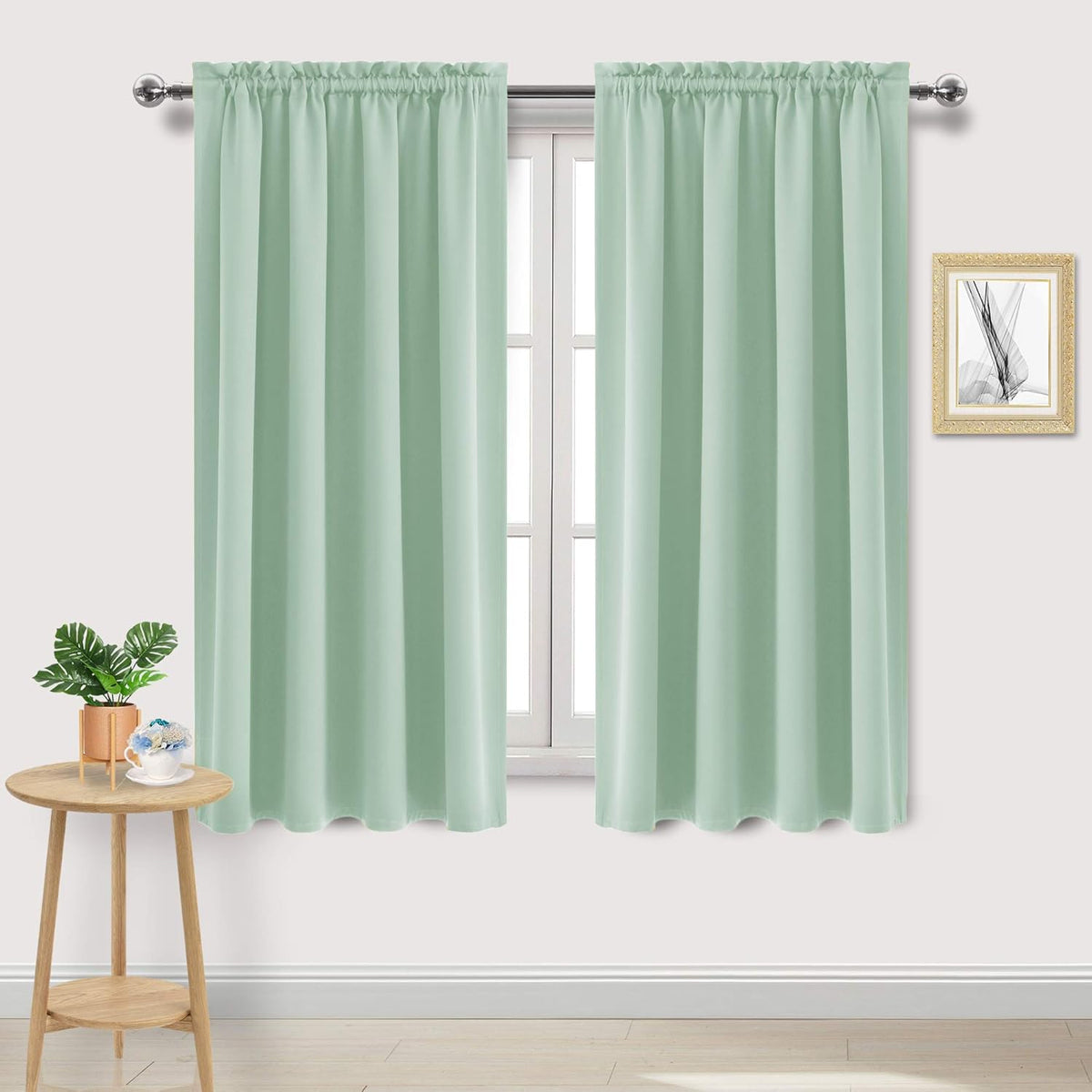 DWCN Blackout Curtains Room Darkening Thermal Insulated Bedroom Curtains Window Curtain Panels, 52