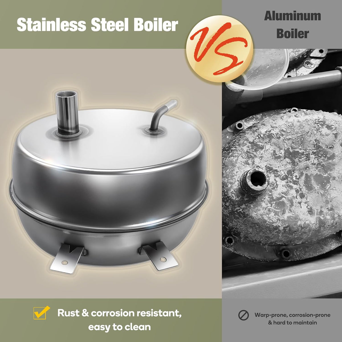 Newbealer Heavy-Duty Steam Cleaner for Home, Stainless Steel Boiler, Steam Mop with 20-Piece