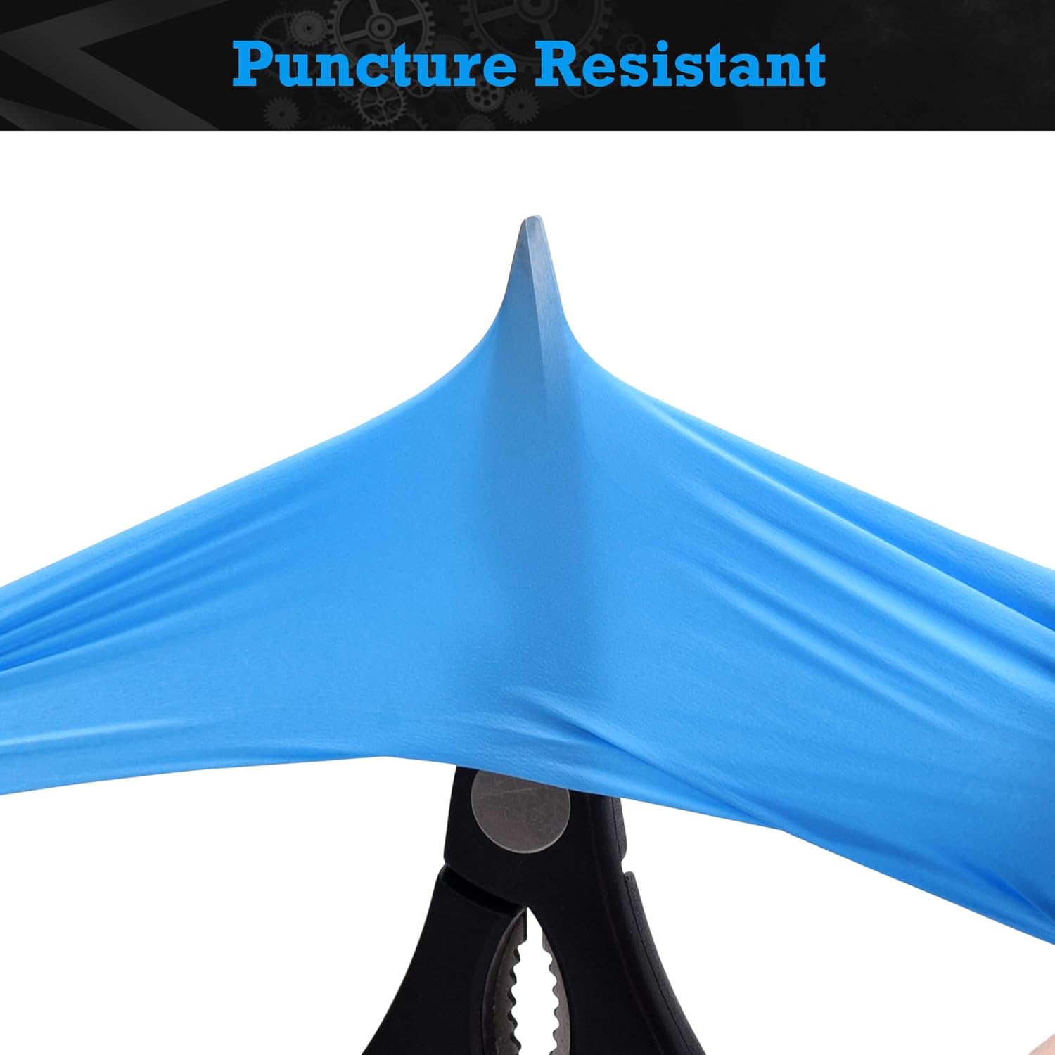 TitanFlex Heavy-Duty Blue Nitrile Gloves, 6-mil, Fully Textured, Mechanic Disposable Gloves