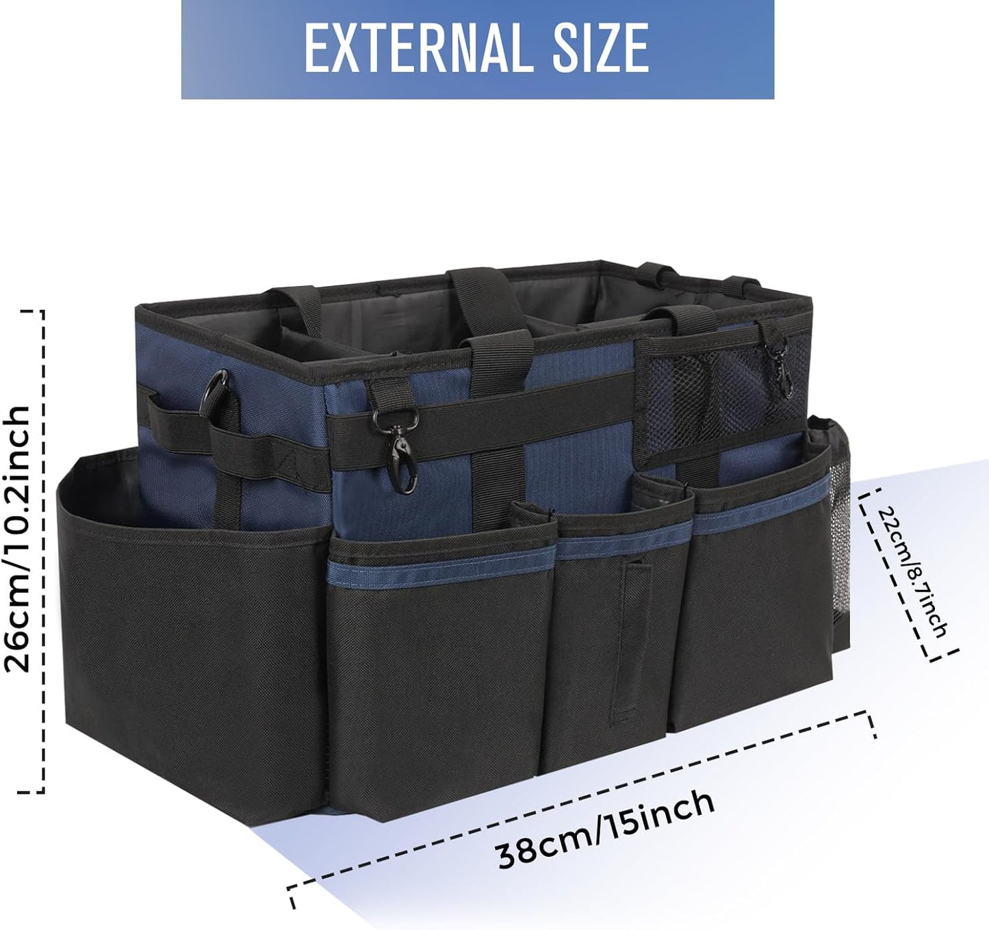 Wearable Cleaning Caddy, Cleaning Caddy Supplies Organizer with Handle & Shoulder Straps for