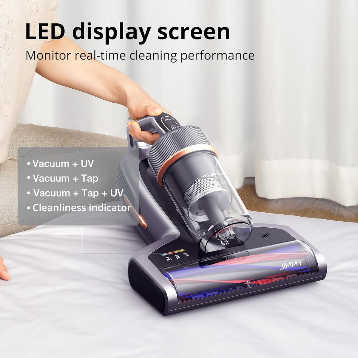 Jimmy BX7 Pro Mattress Vacuum Cleaner, Bed Vacuum Cleaner with UV-C & Ultrasonic & 5s Quick