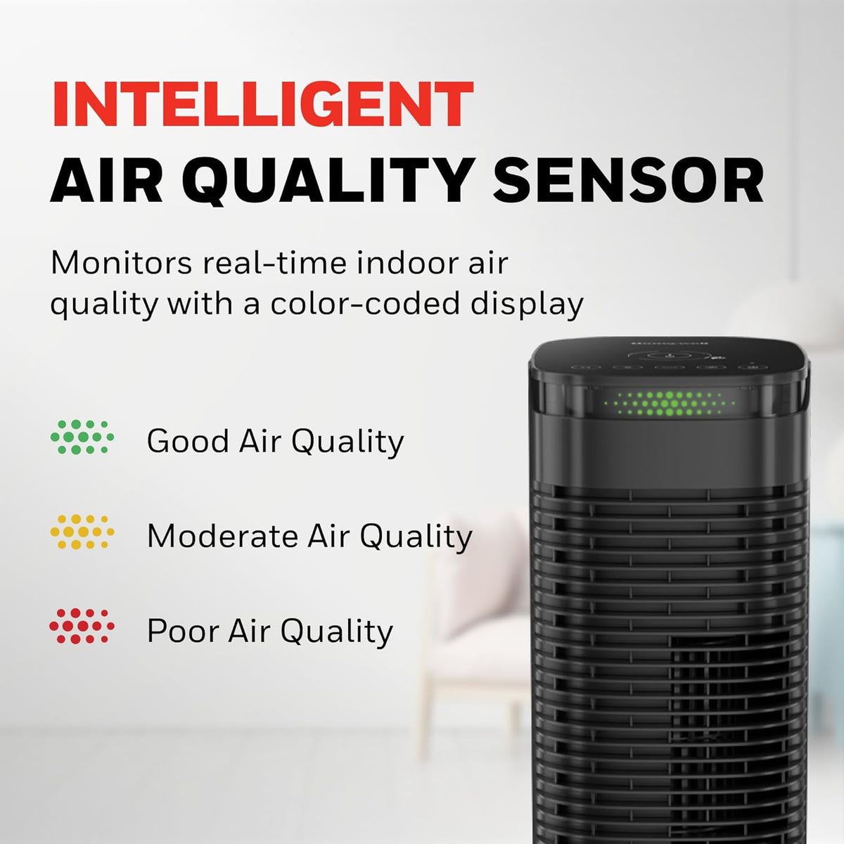Honeywell HEPA Air Purifier for Home, 990 Ft² Rooms in 1 hour, Auto Mode, Air Quality Indicator