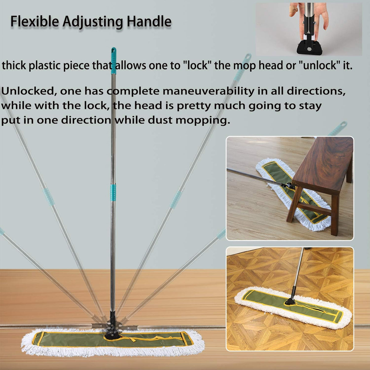 OFO 36inch Industrial Commercial Dust Mop 2 Sets //Heavy Duty Dust Mop // 63inch Length Stainless